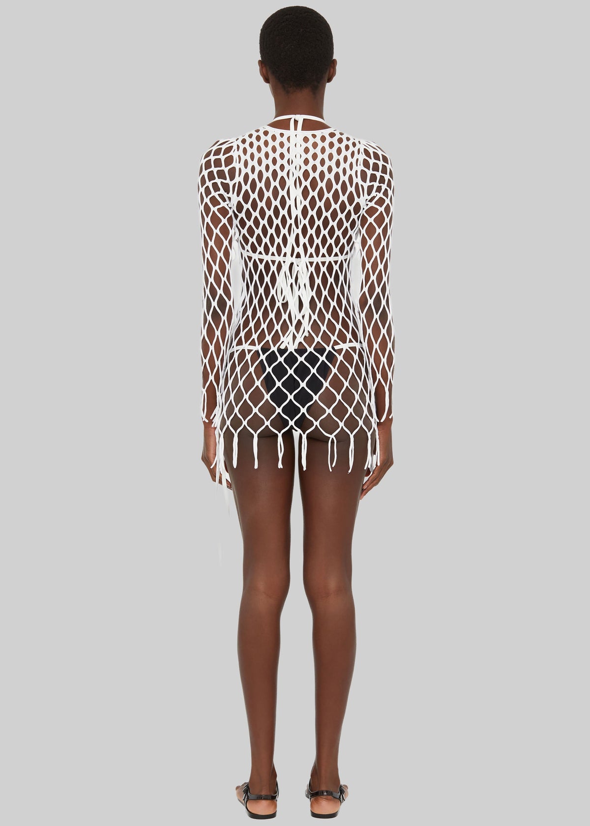 Christopher Esber Knitted Mesh Mini Dress - White - 7