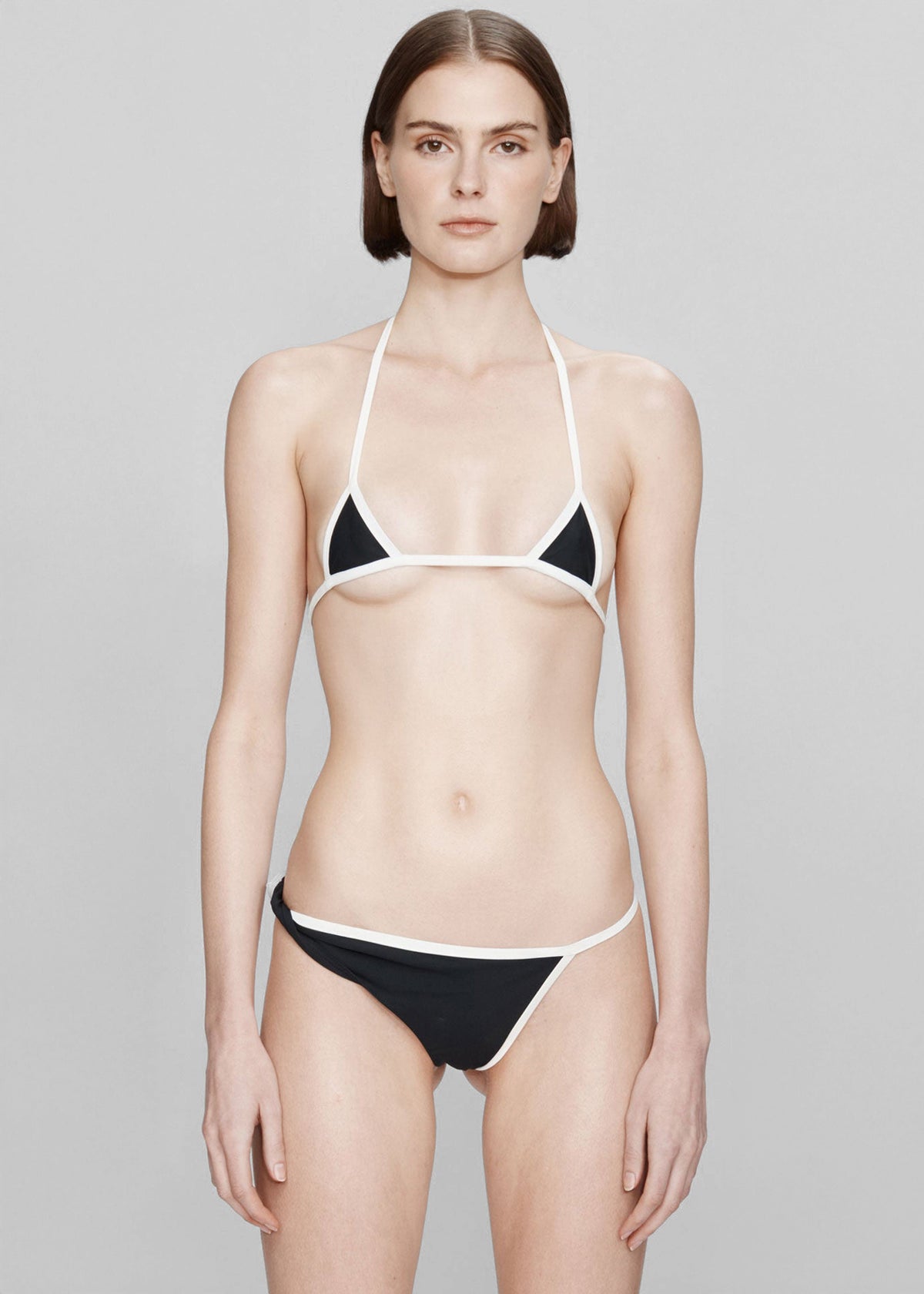 Christopher Esber Lanai Framed Micro Bikini Top - Black/White - 8