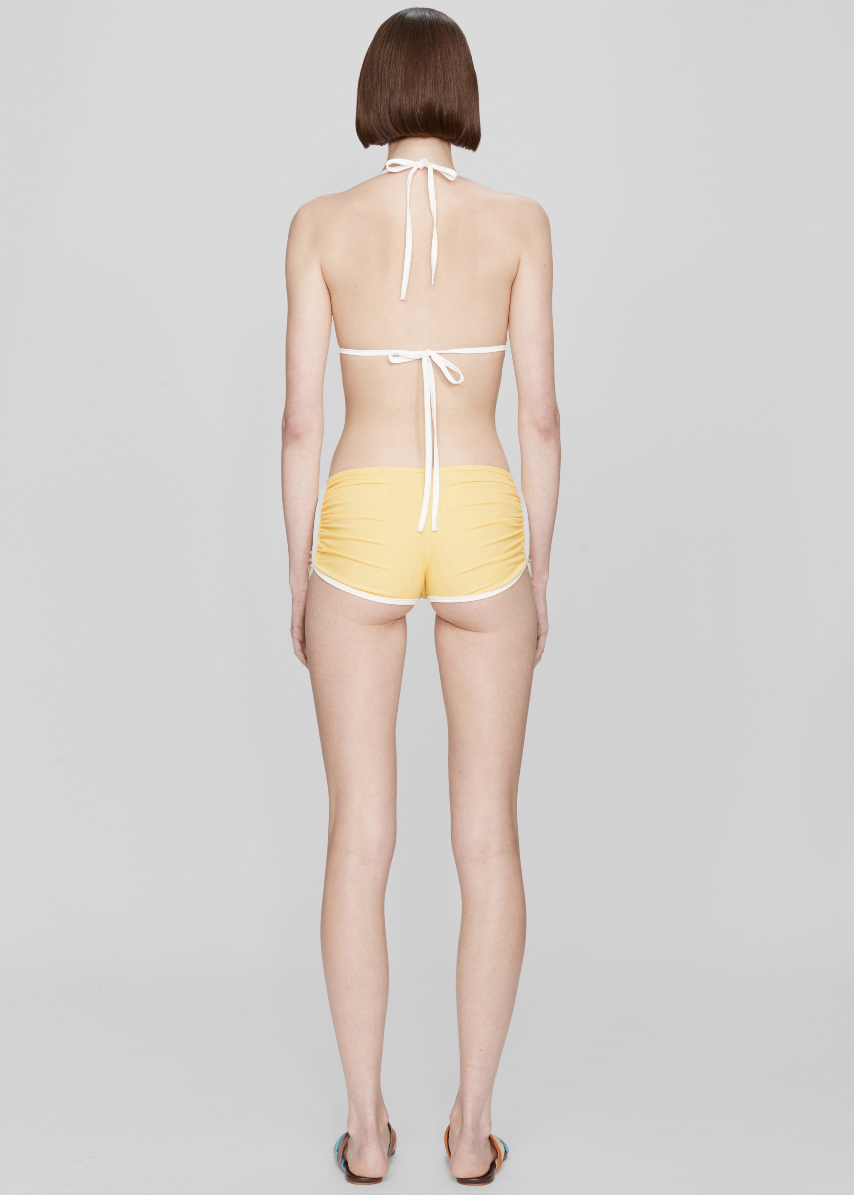 Christopher Esber Lanai Framed Micro Bikini Top - Zest/White - 4