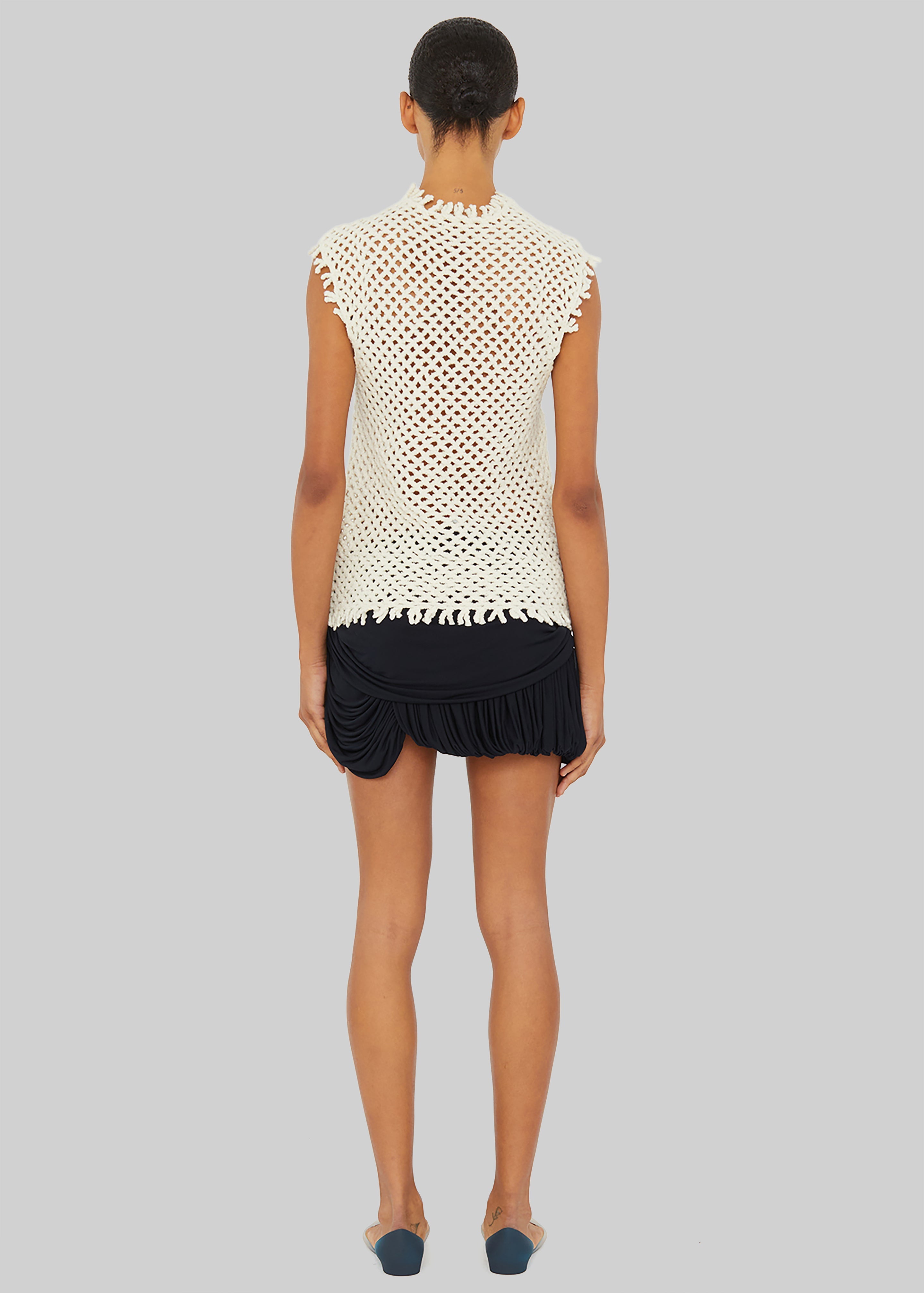 Christopher Esber Lattice Knit Tank - White - 6
