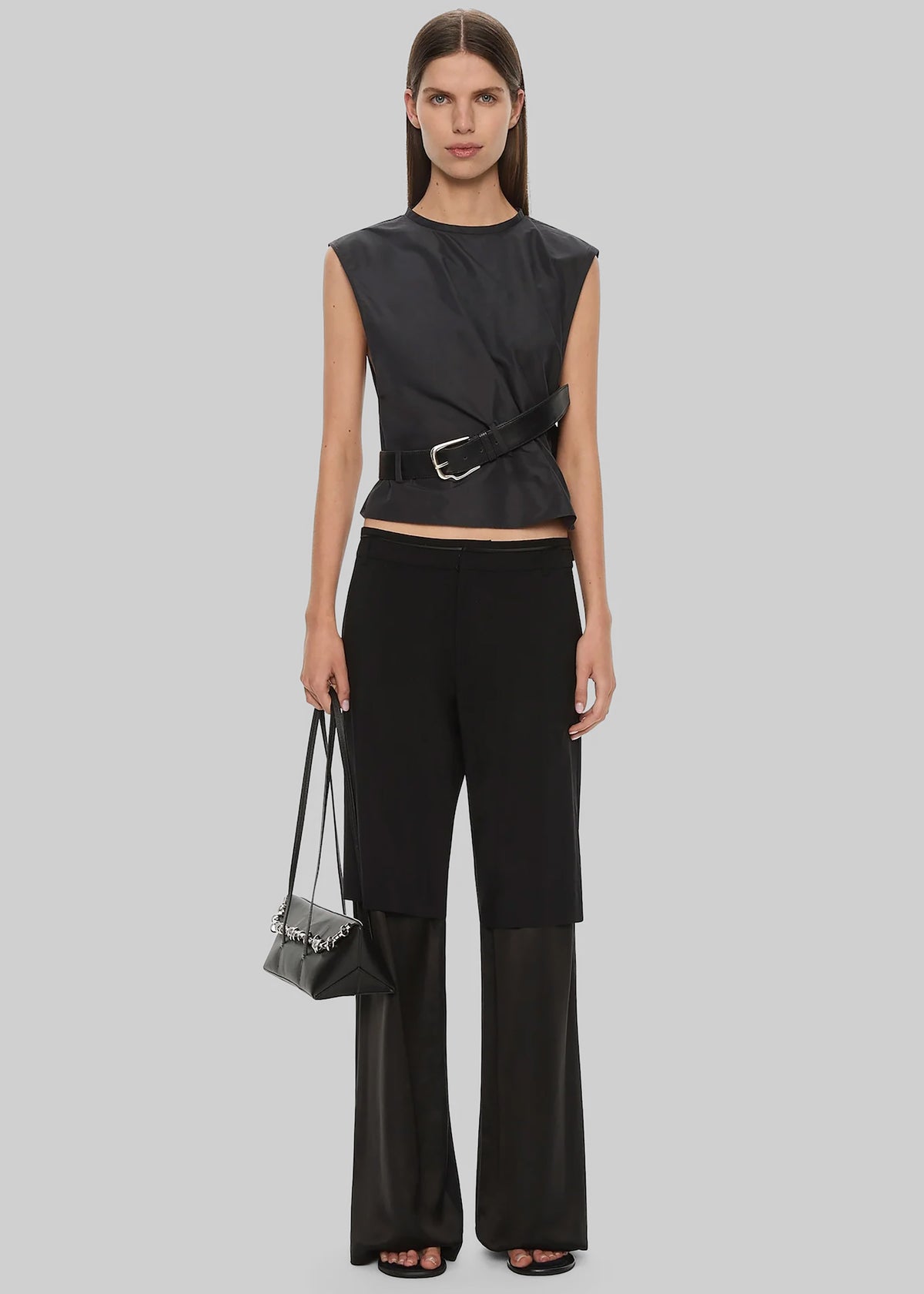 Christopher Esber Locus Belted Tafetta Tank - Carbon - 6