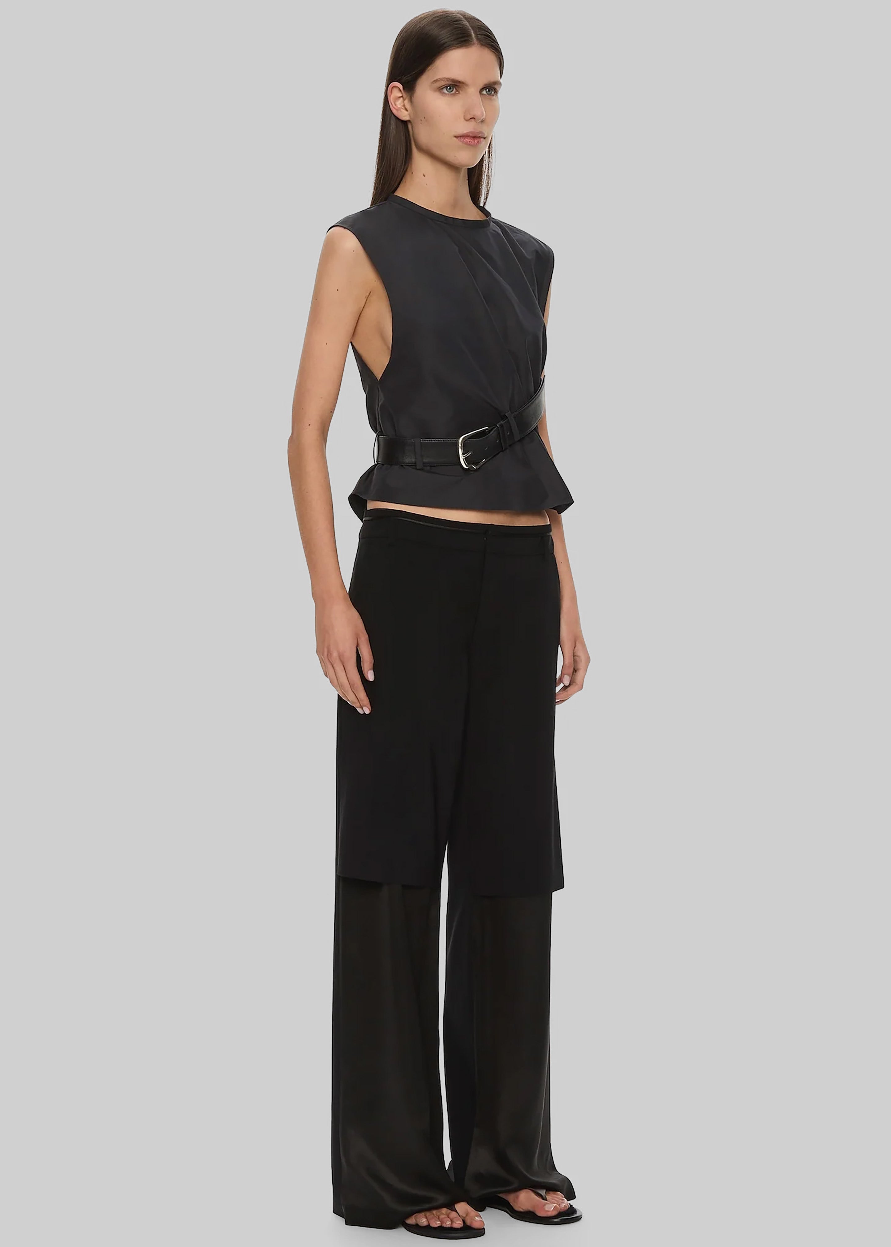 Christopher Esber Locus Belted Tafetta Tank - Carbon - 8