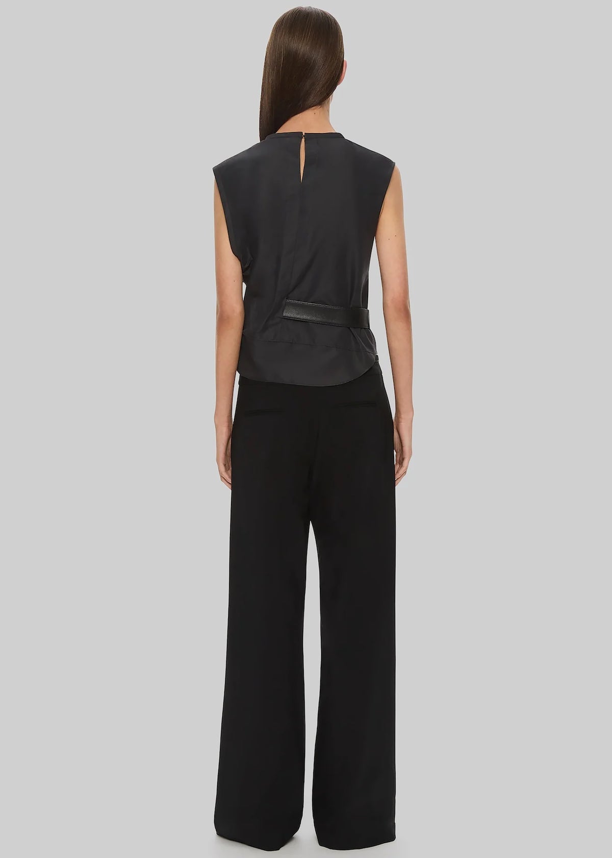 Christopher Esber Locus Belted Tafetta Tank - Carbon - 9