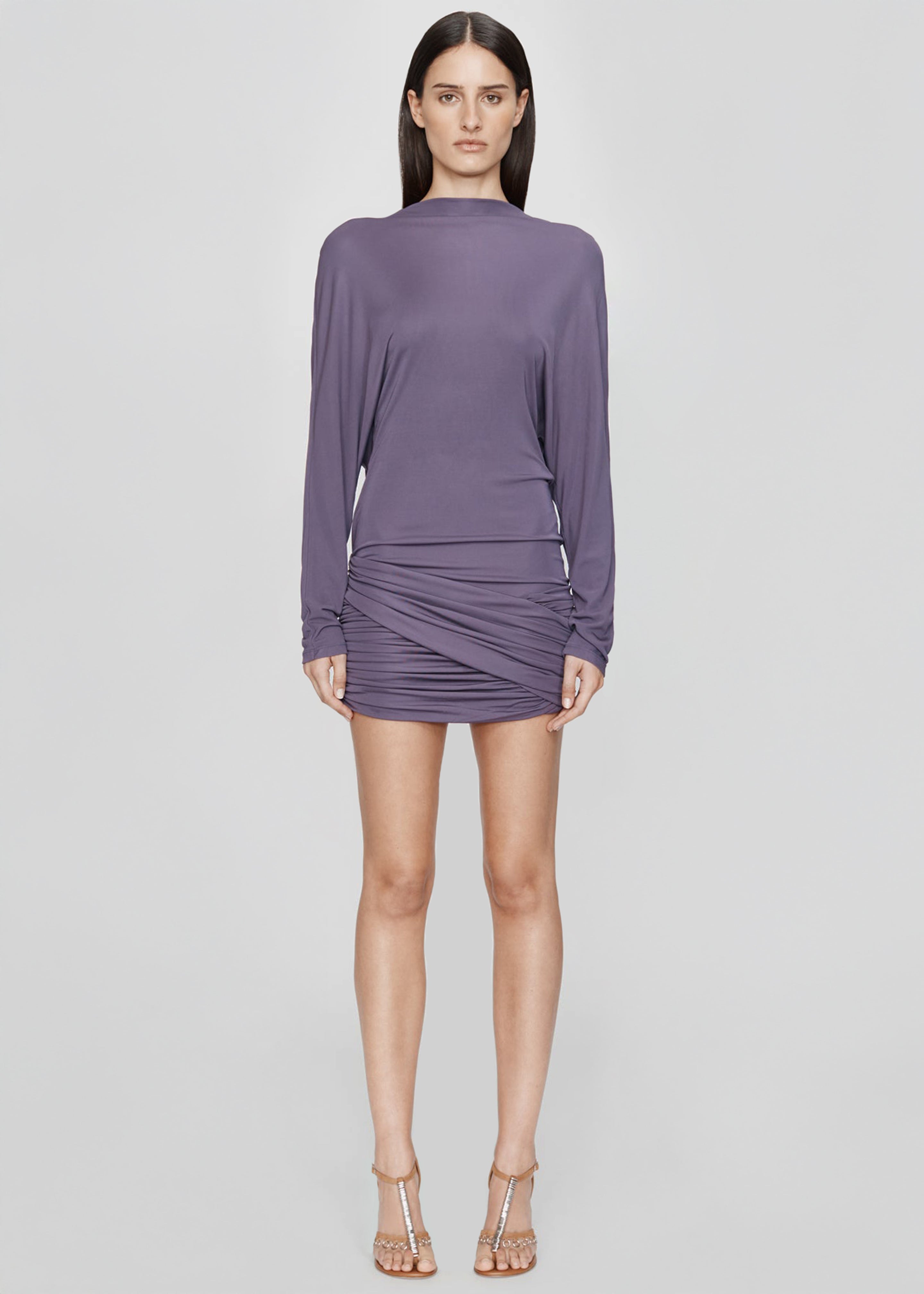 Christopher Esber Luna Draped Jersey Mini Dress - Washed Violet - 5