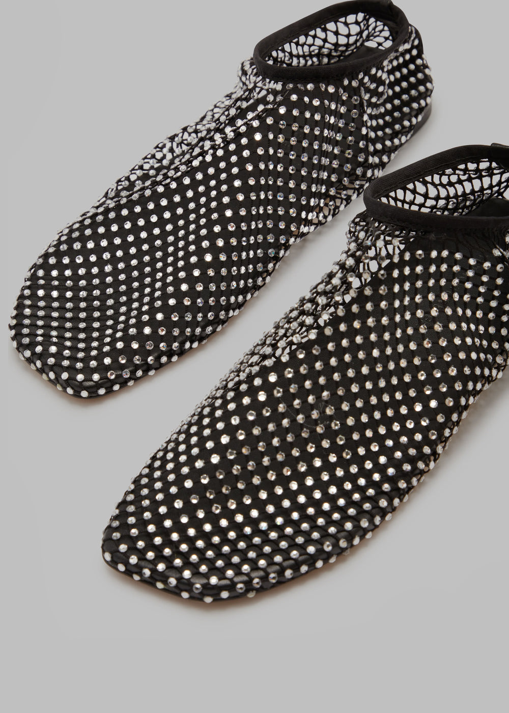 Christopher Esber Minette Flats - Black/Clear Crystal - 1