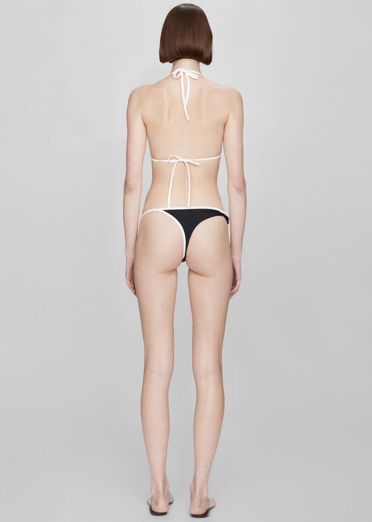 Christopher Esber Onda Twisted Lycra High Brief - Black/White - 15