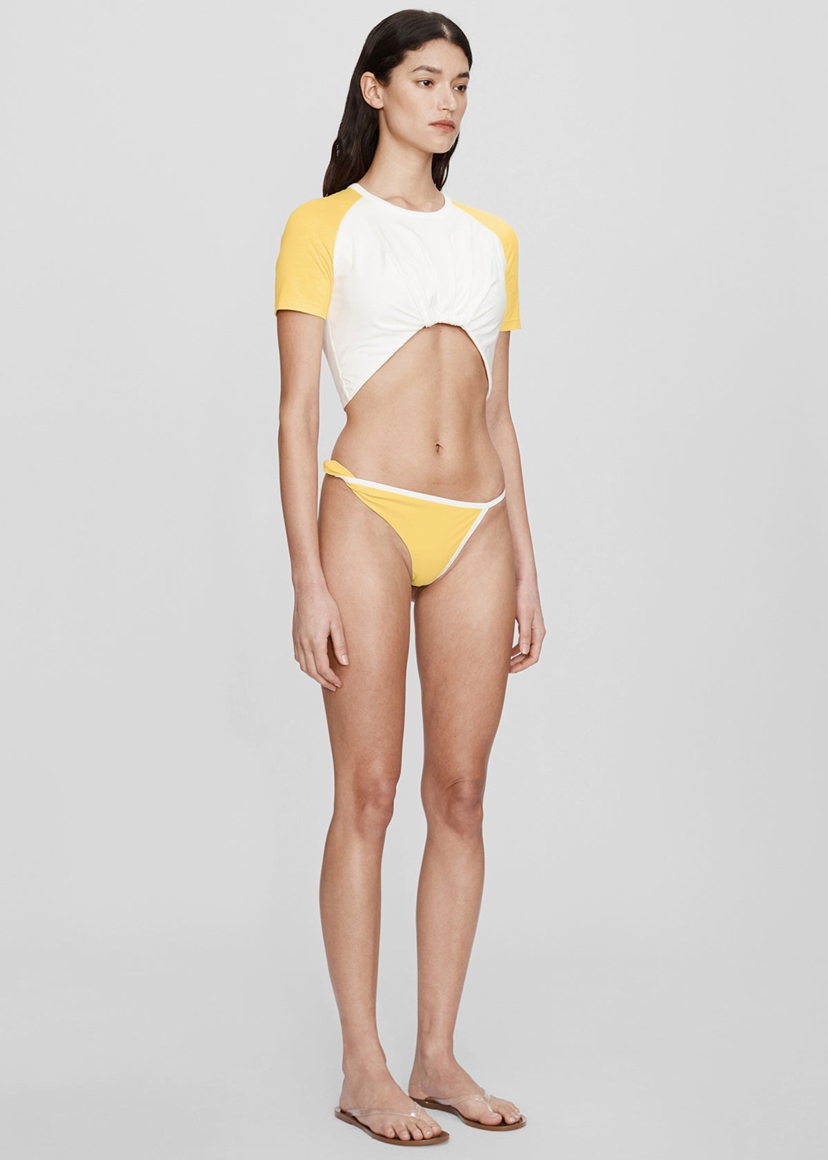 Christopher Esber Onda Twisted High Brief - Zest/White - 4