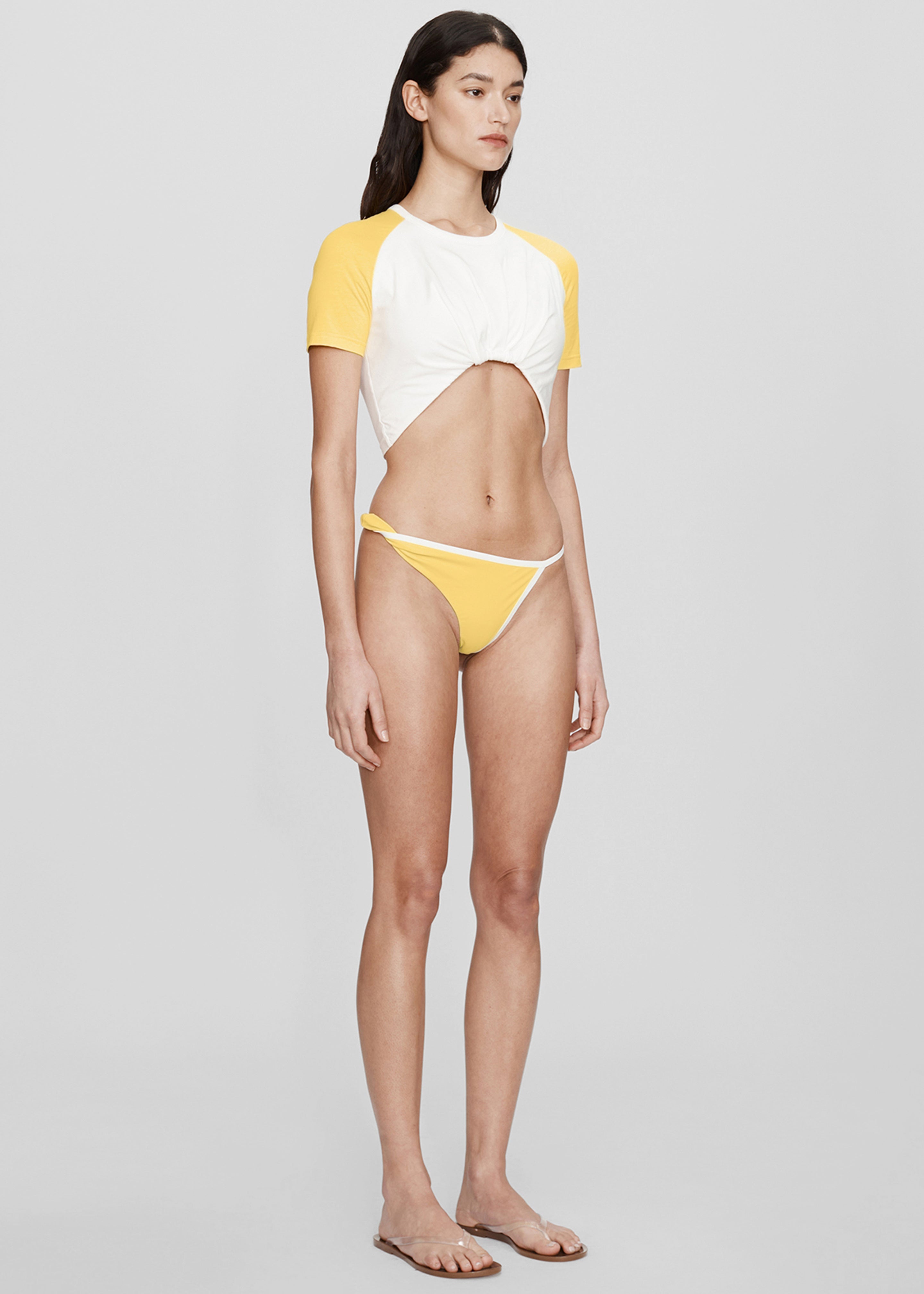 Christopher Esber Onda Twisted High Brief - Zest/White - 4