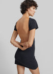 Christopher Esber mini-robe Rae en cachemire - Gris anthracite
