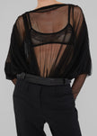Christopher Esber Ripple Tulle Circular Bodysuit - Black