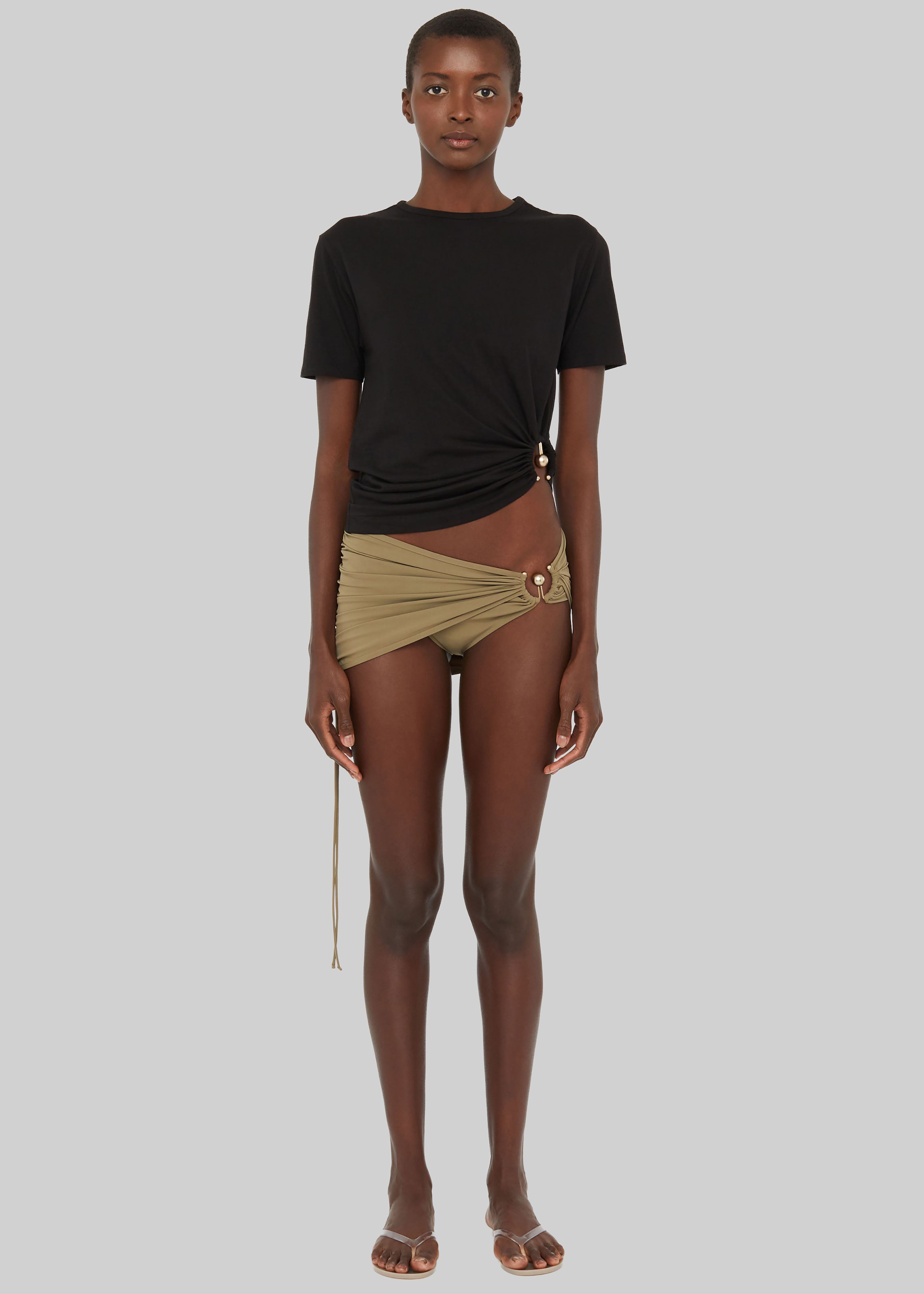 Christopher Esber Ruched Orbit Skirt Briefs - Eucalypt - 4