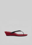 Christopher Esber Scala Cork Wedges - Flame/Black