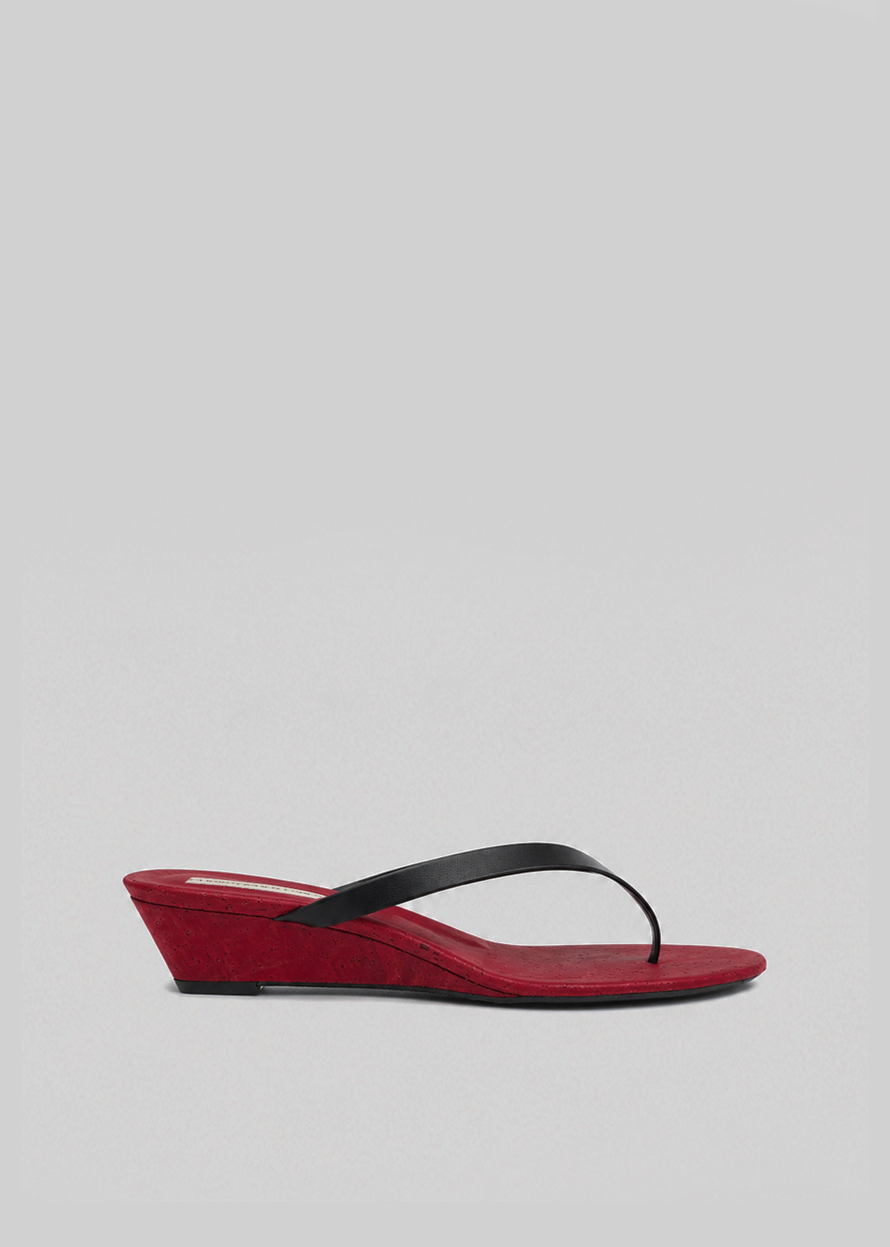 Christopher Esber Scala Cork Wedges - Flame/Black - 1