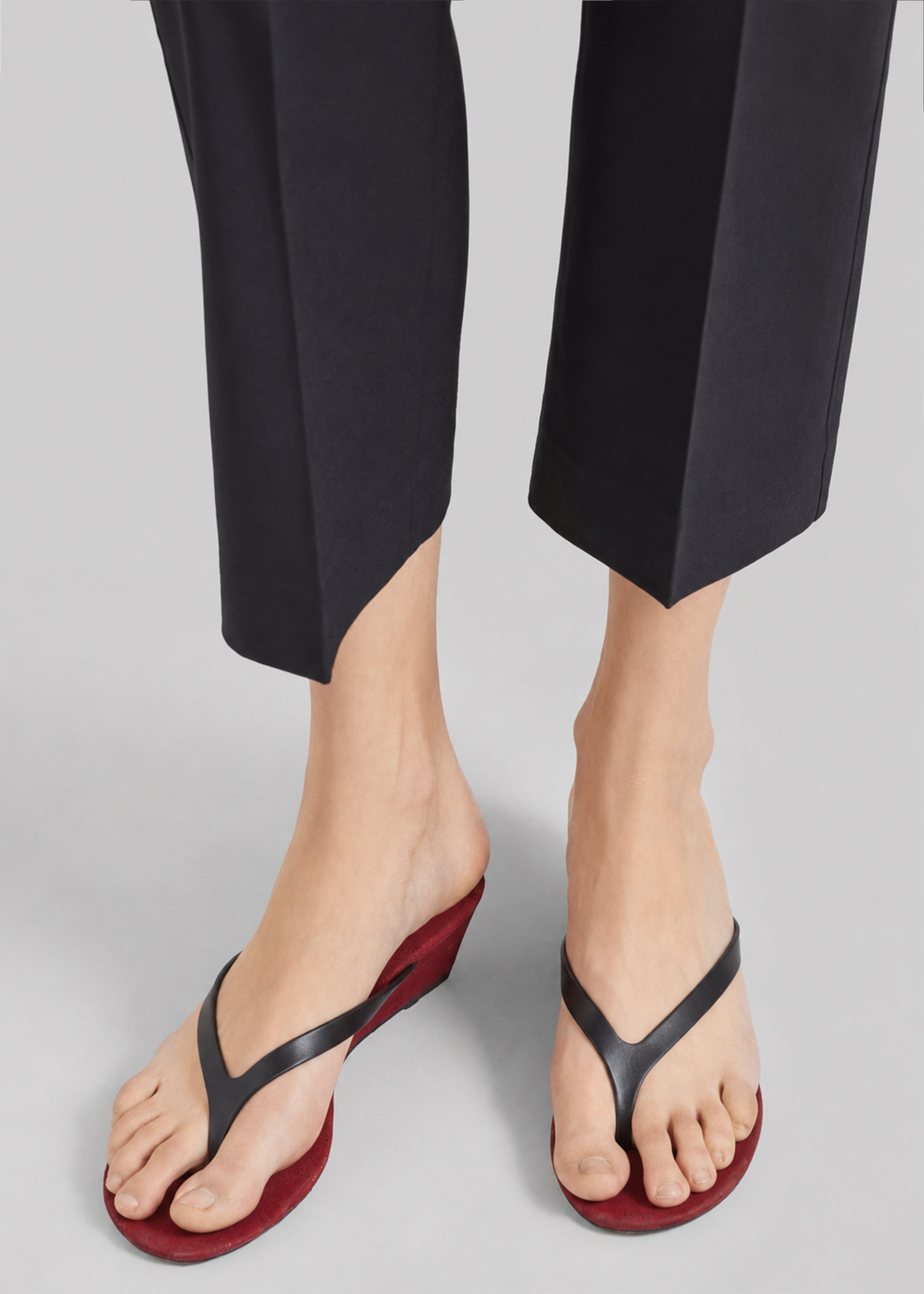 Christopher Esber Scala Cork Wedges - Flame/Black - 4