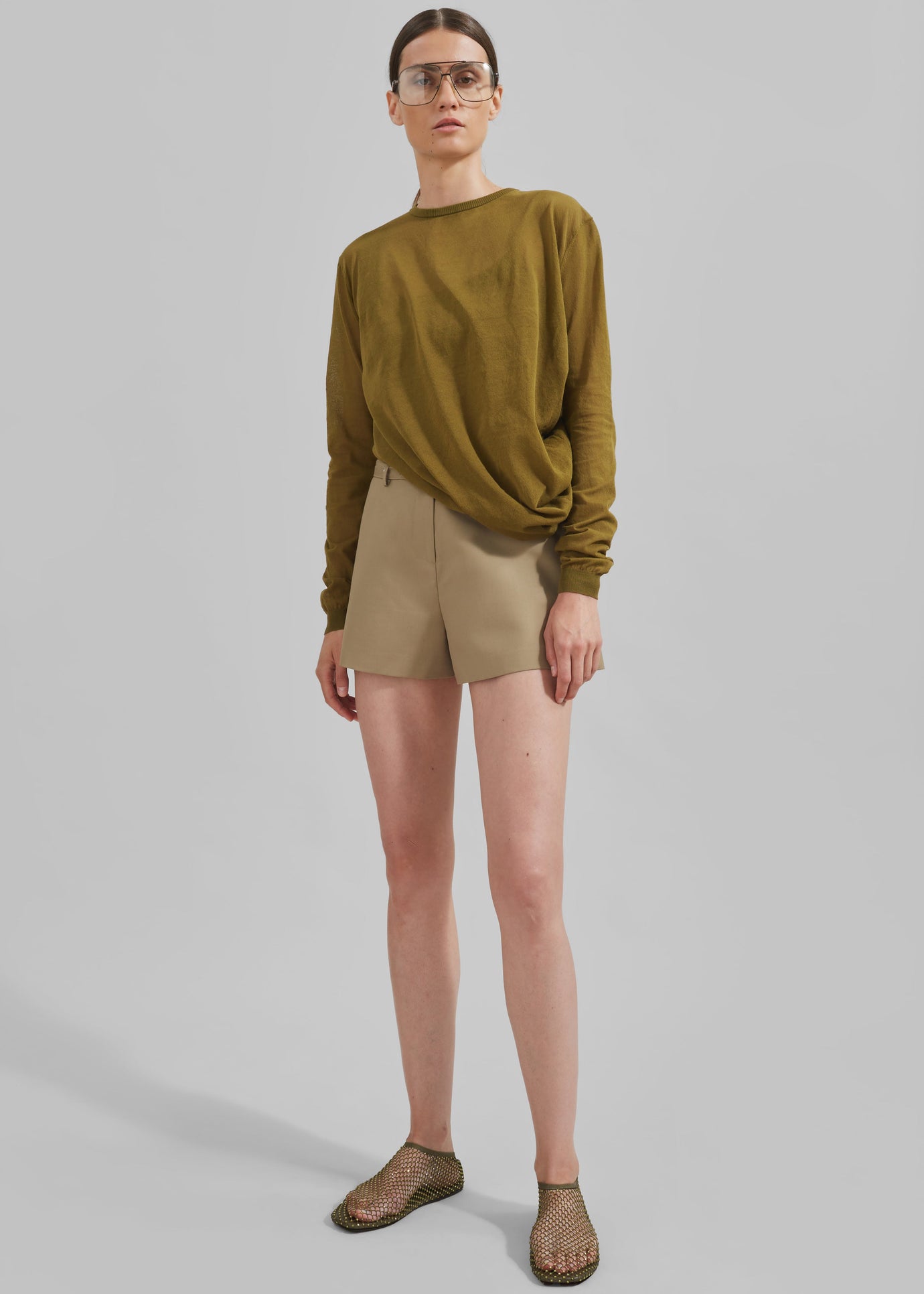 Christopher Esber Slide Long Sleeve Top - Olive