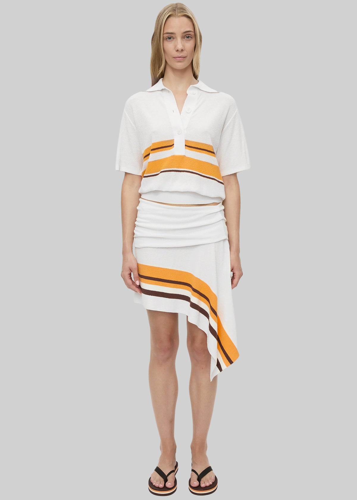 Christopher Esber Stripe Knit Clean Polo - Solaris Stripe - 6