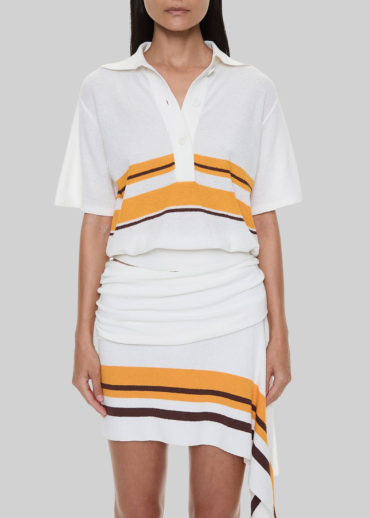 Christopher Esber Stripe Knit Clean Polo - Solaris Stripe - 3