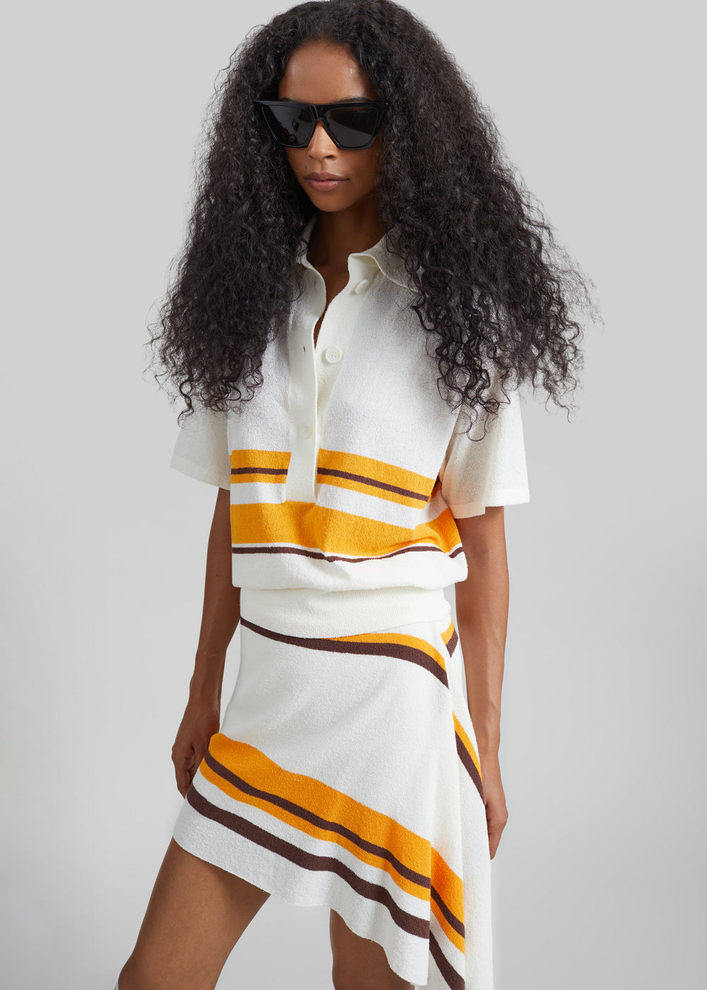 Christopher Esber Stripe Knit Clean Polo - Solaris Stripe - 1