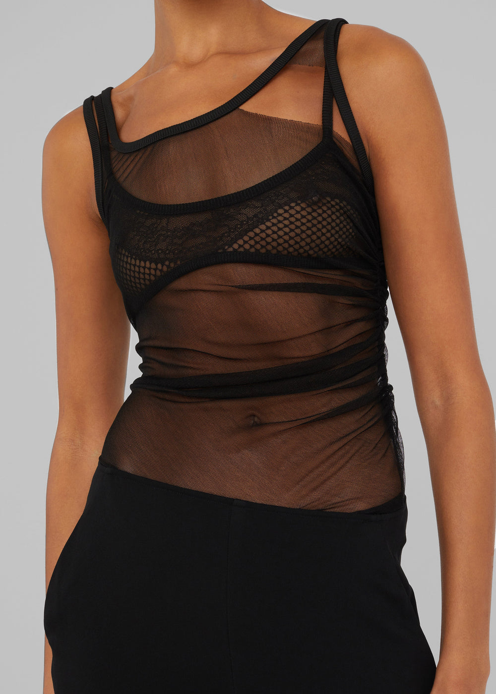Christopher Esber Vacant Tulle Tank - Black