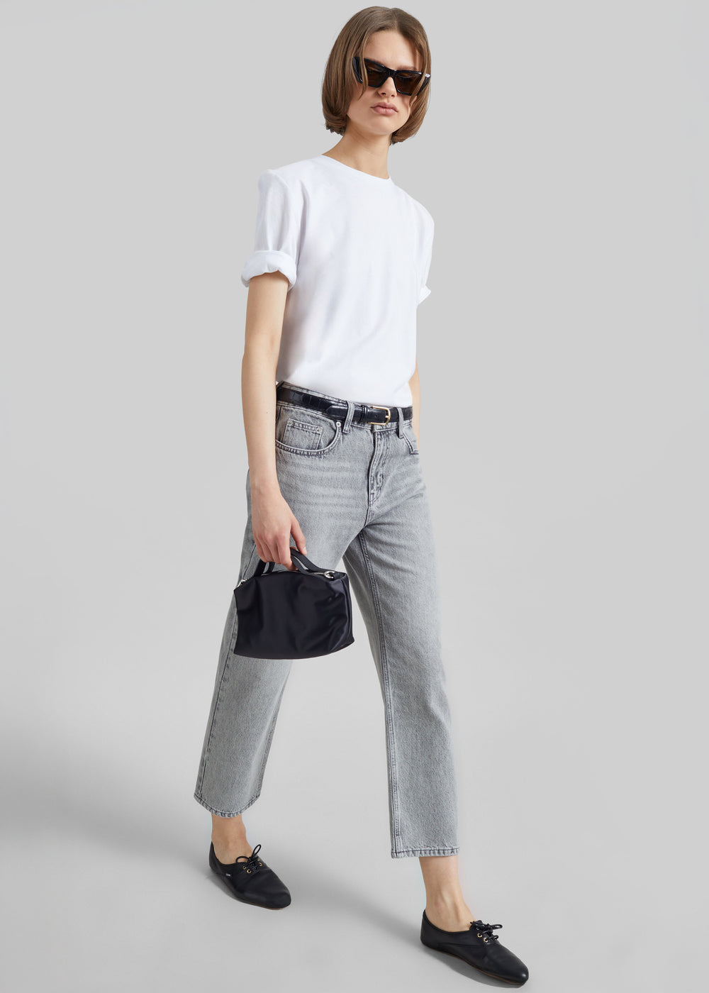 Cig Straight Jeans - Grey Wash