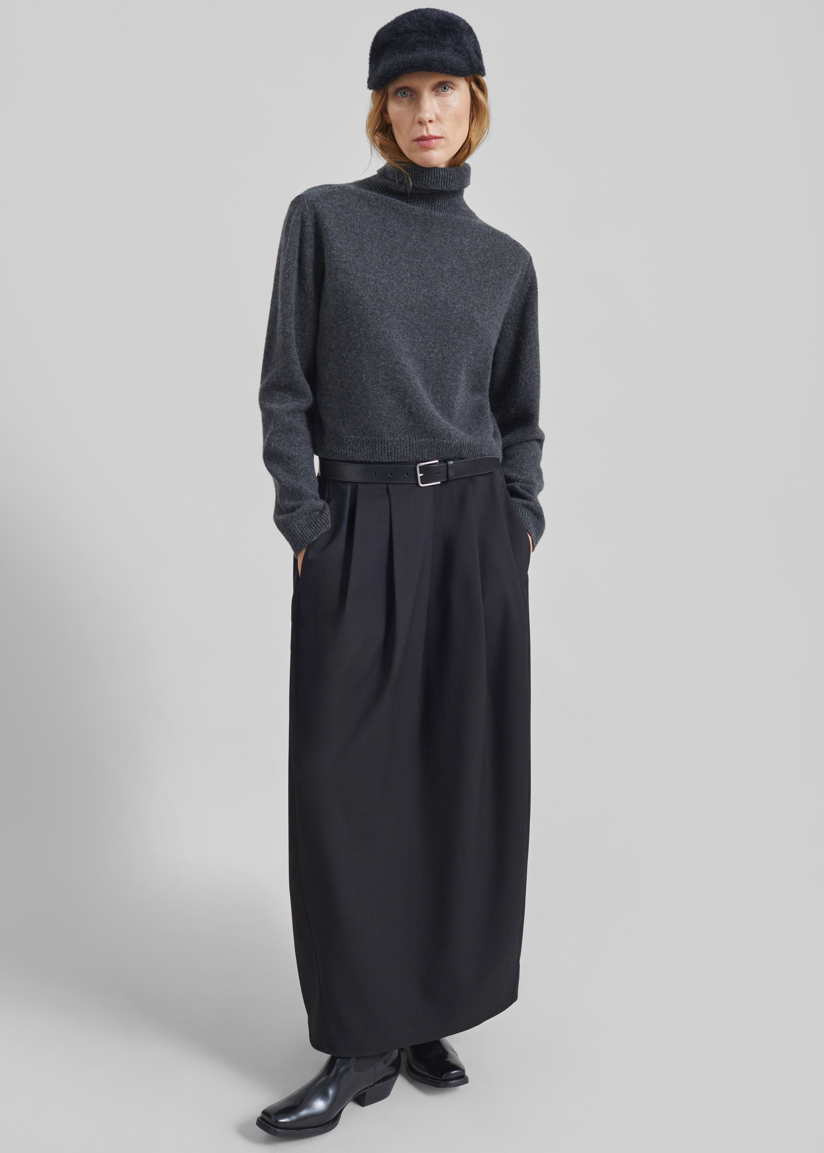 Claremont Cocoon Skirt - Black - 1