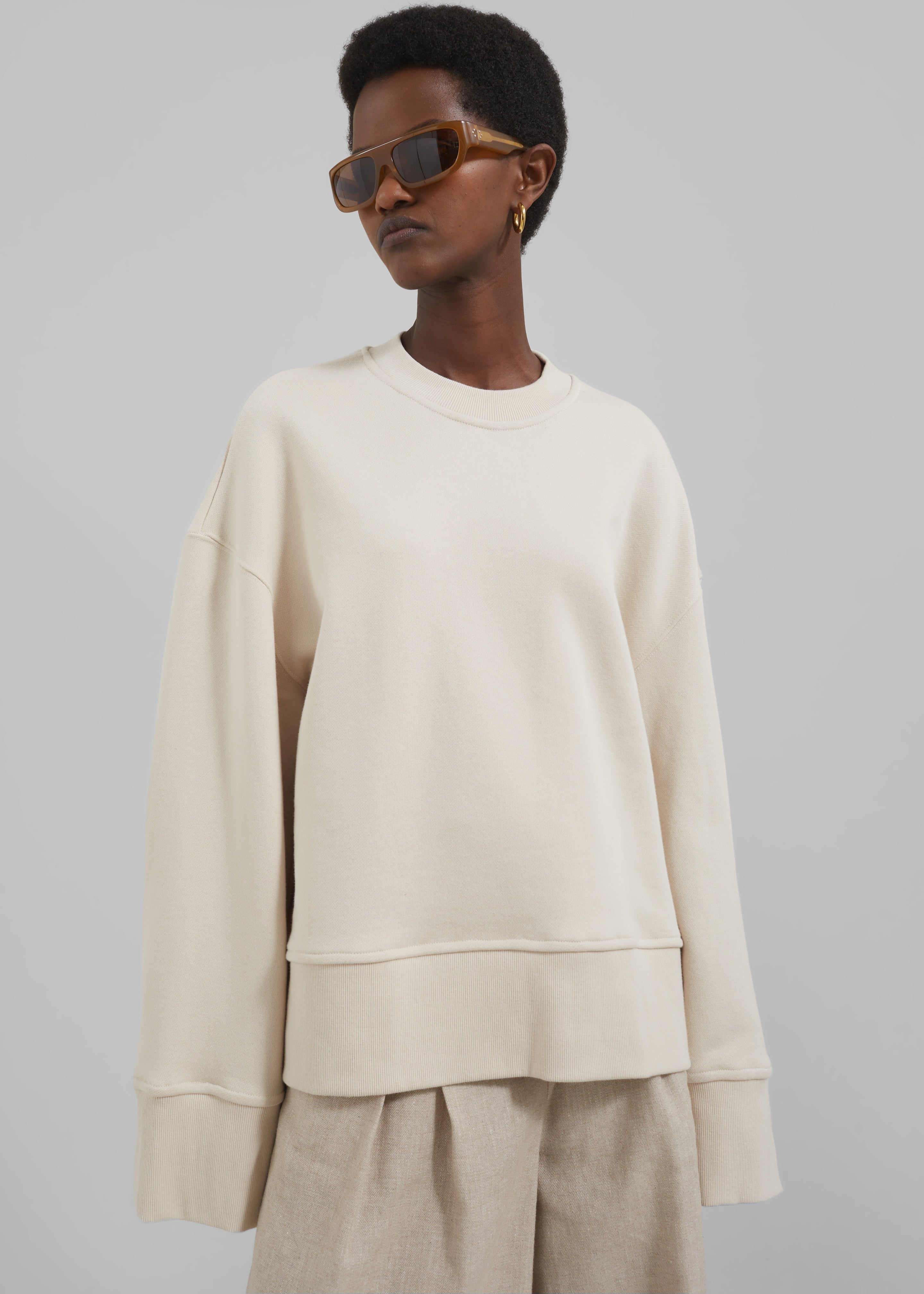 Clea Sweatshirt - Oat Beige - 4