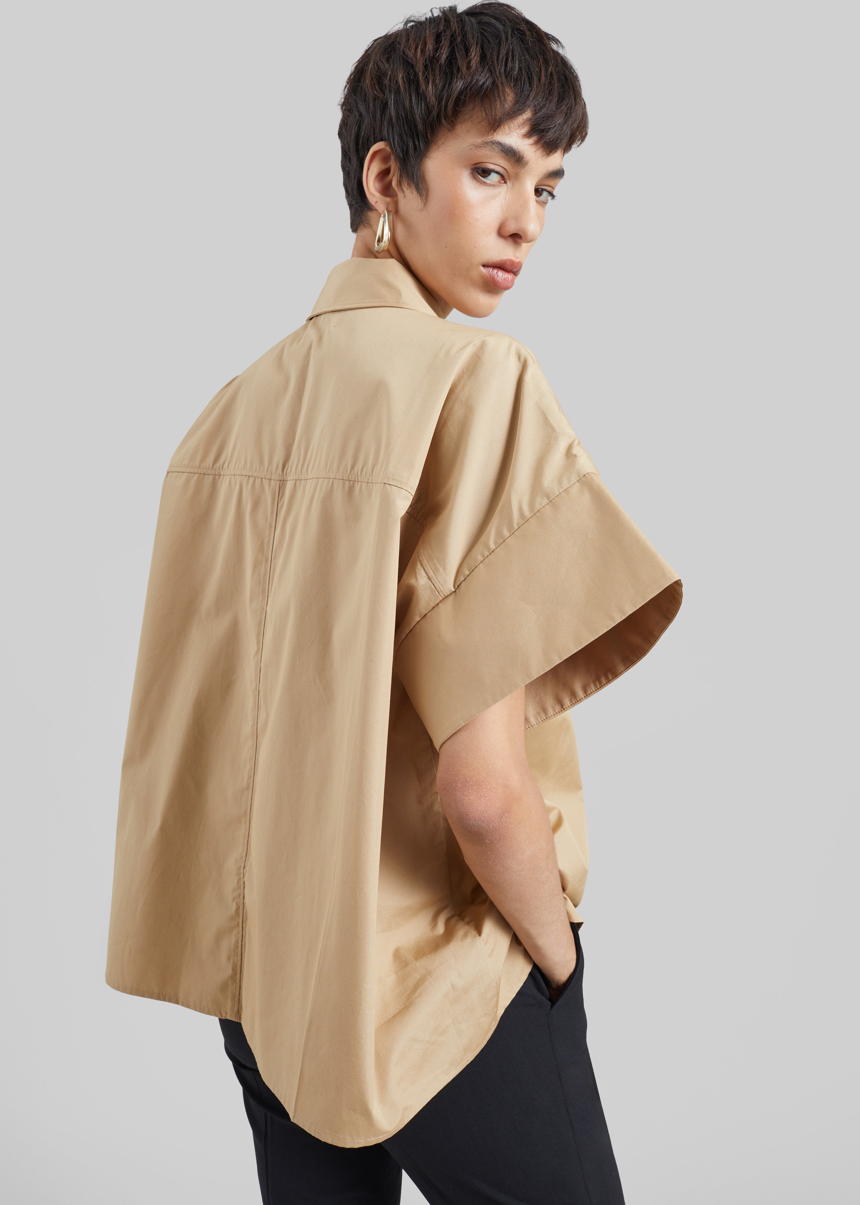 CO Boxy Short Sleeve Shirt - Camel - 5