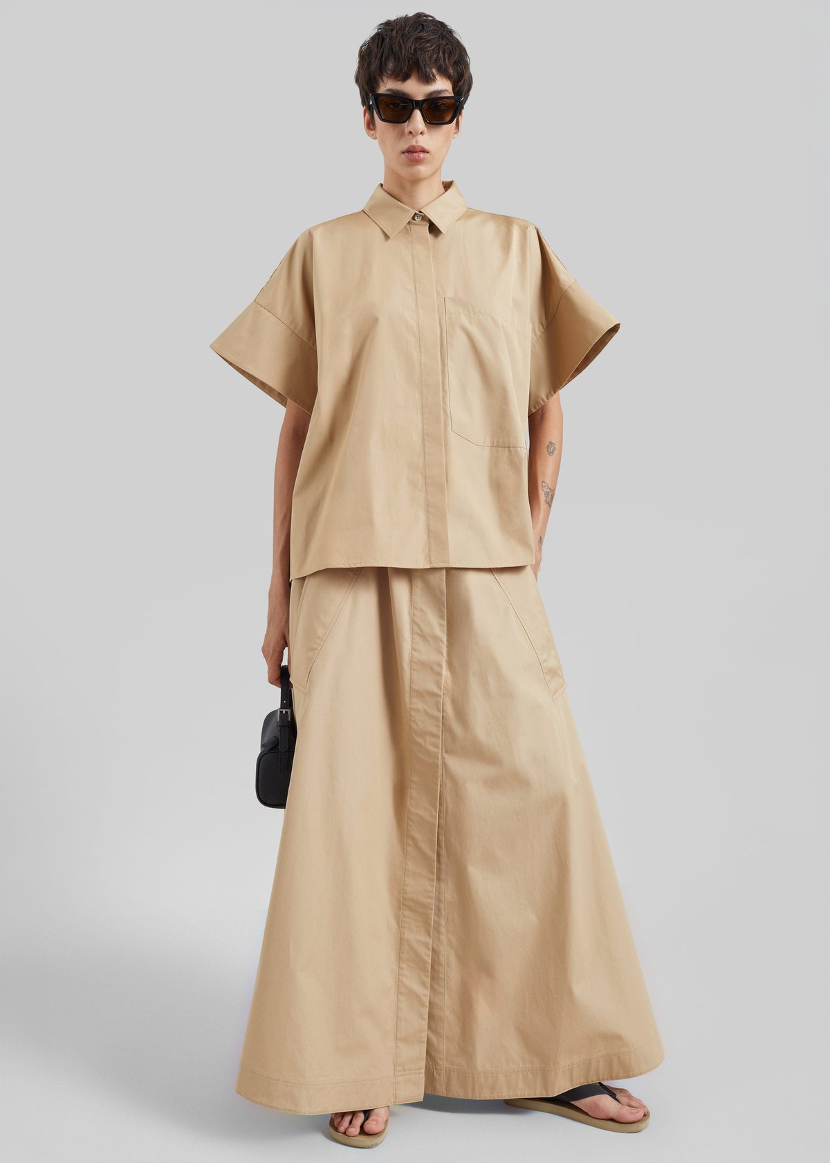 CO chemise boxy à manches courtes - Camel - 2