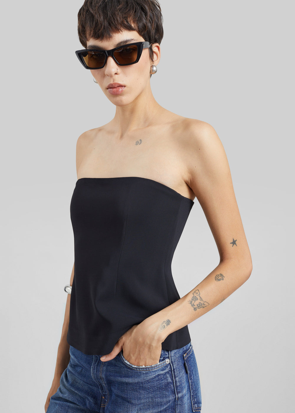 CO Bustier Top - Black - 1