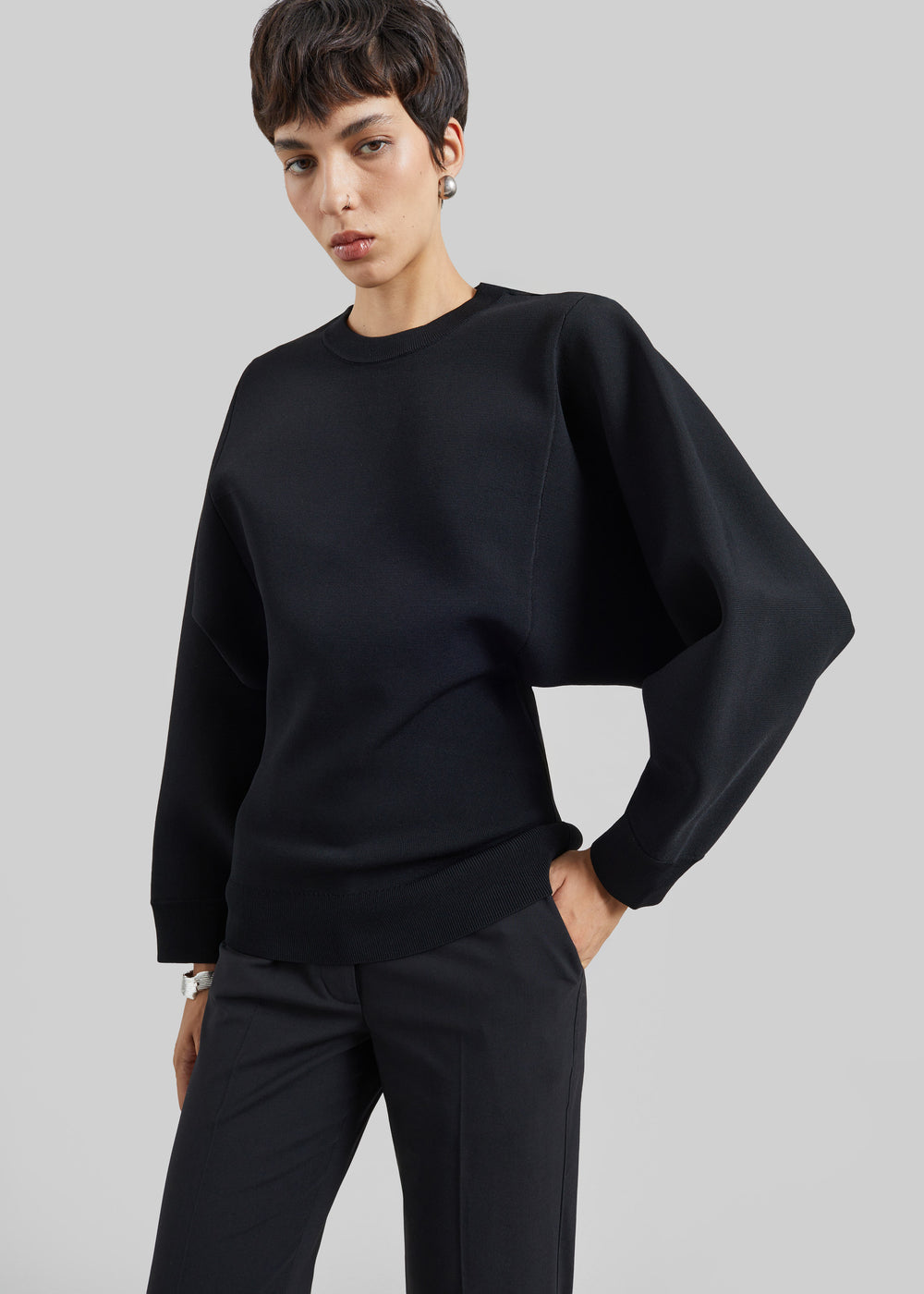 CO Crewneck Tunic - Black - 1
