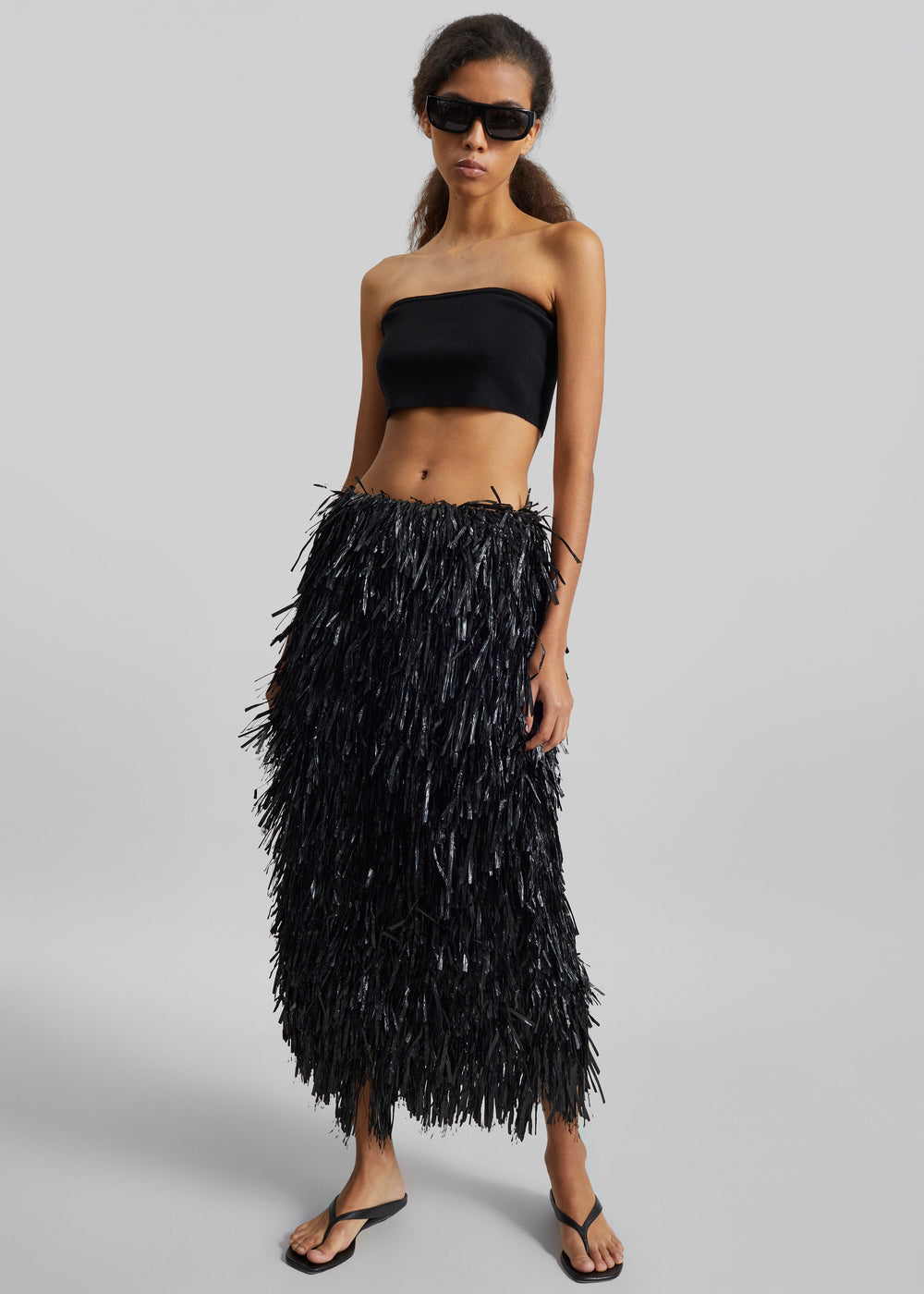 CO Fringe Skirt - Black
