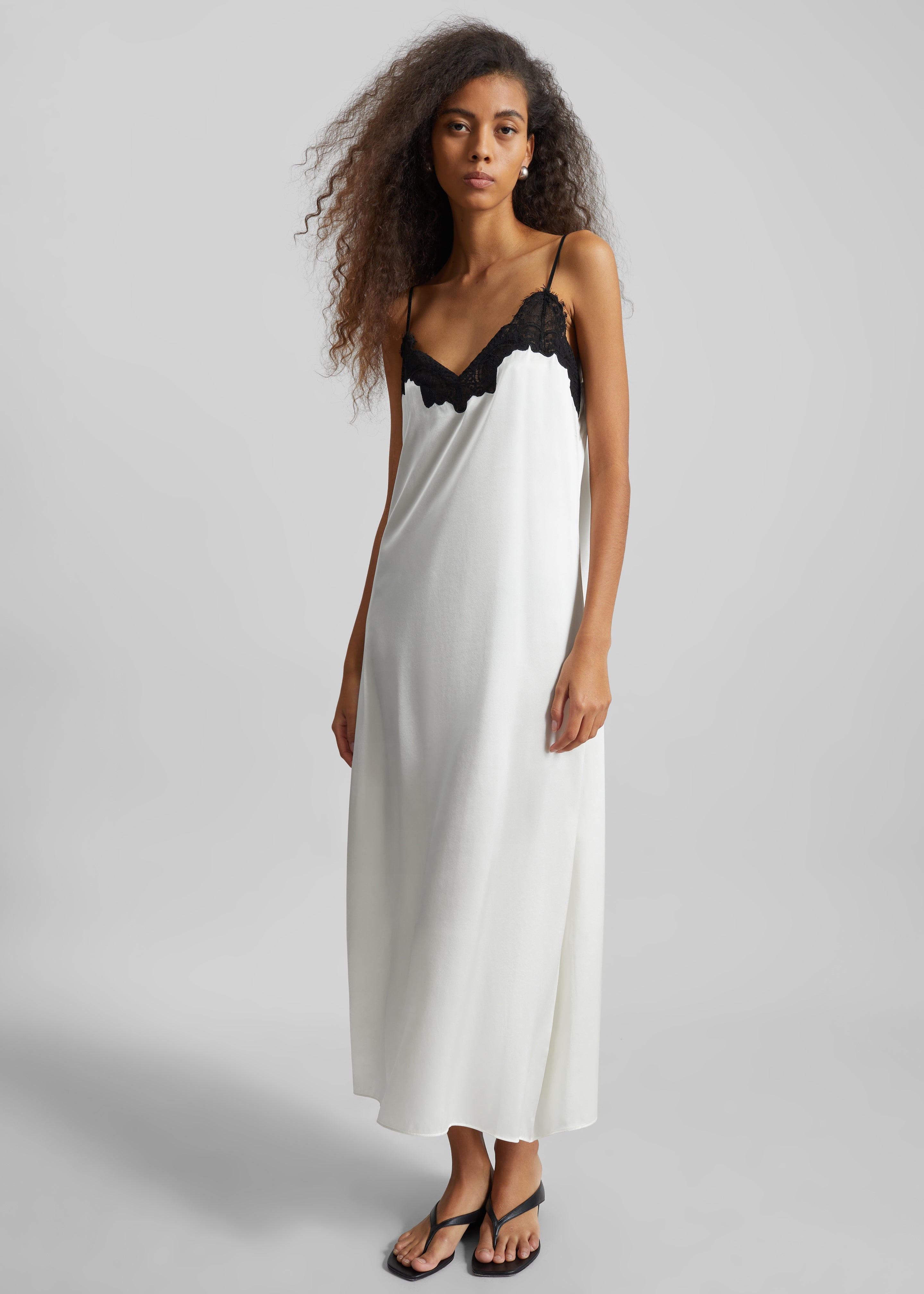 CO Lace Cami Dress - Ivory - 1