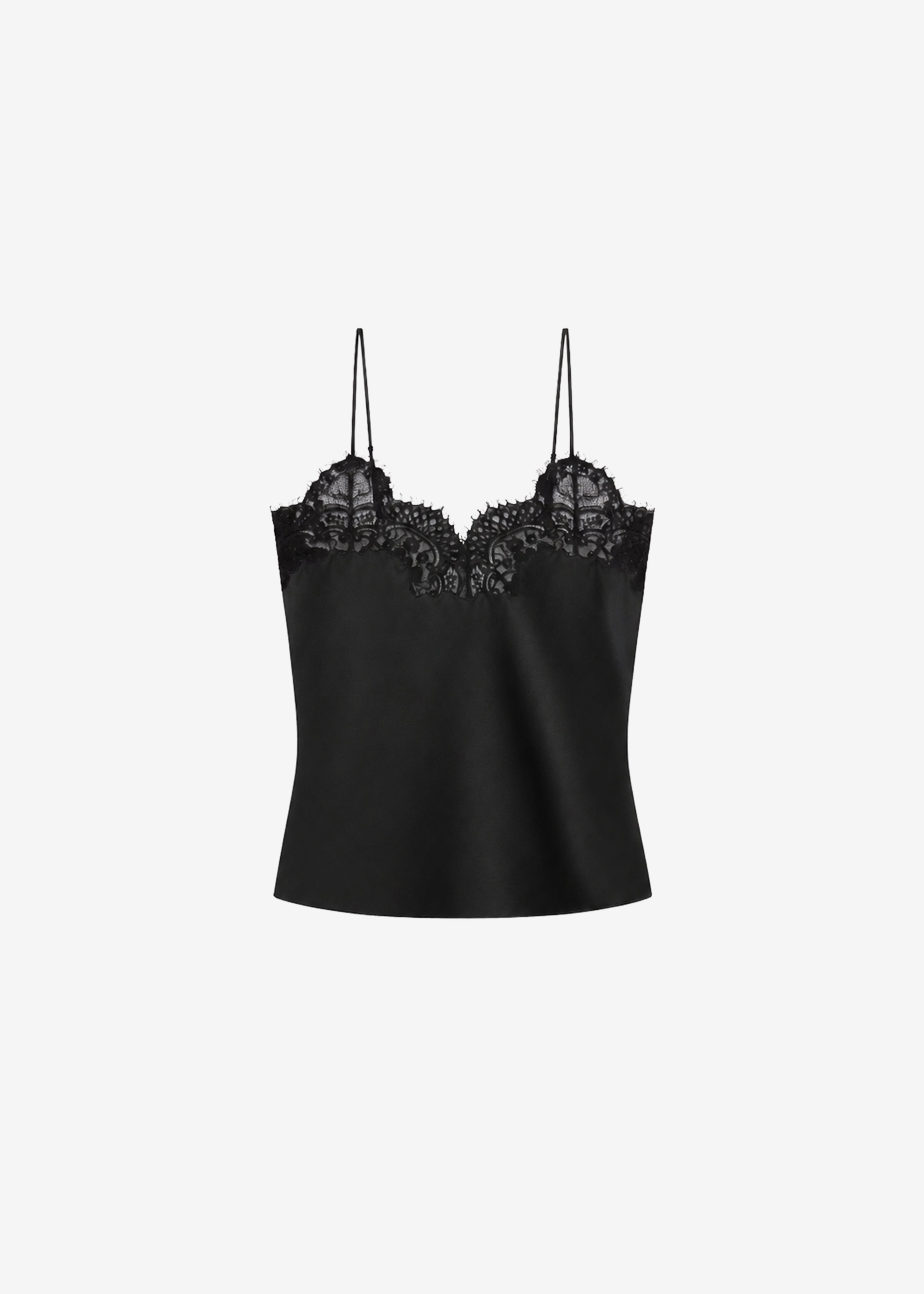 CO Lace Silk Camisole - Black - 6