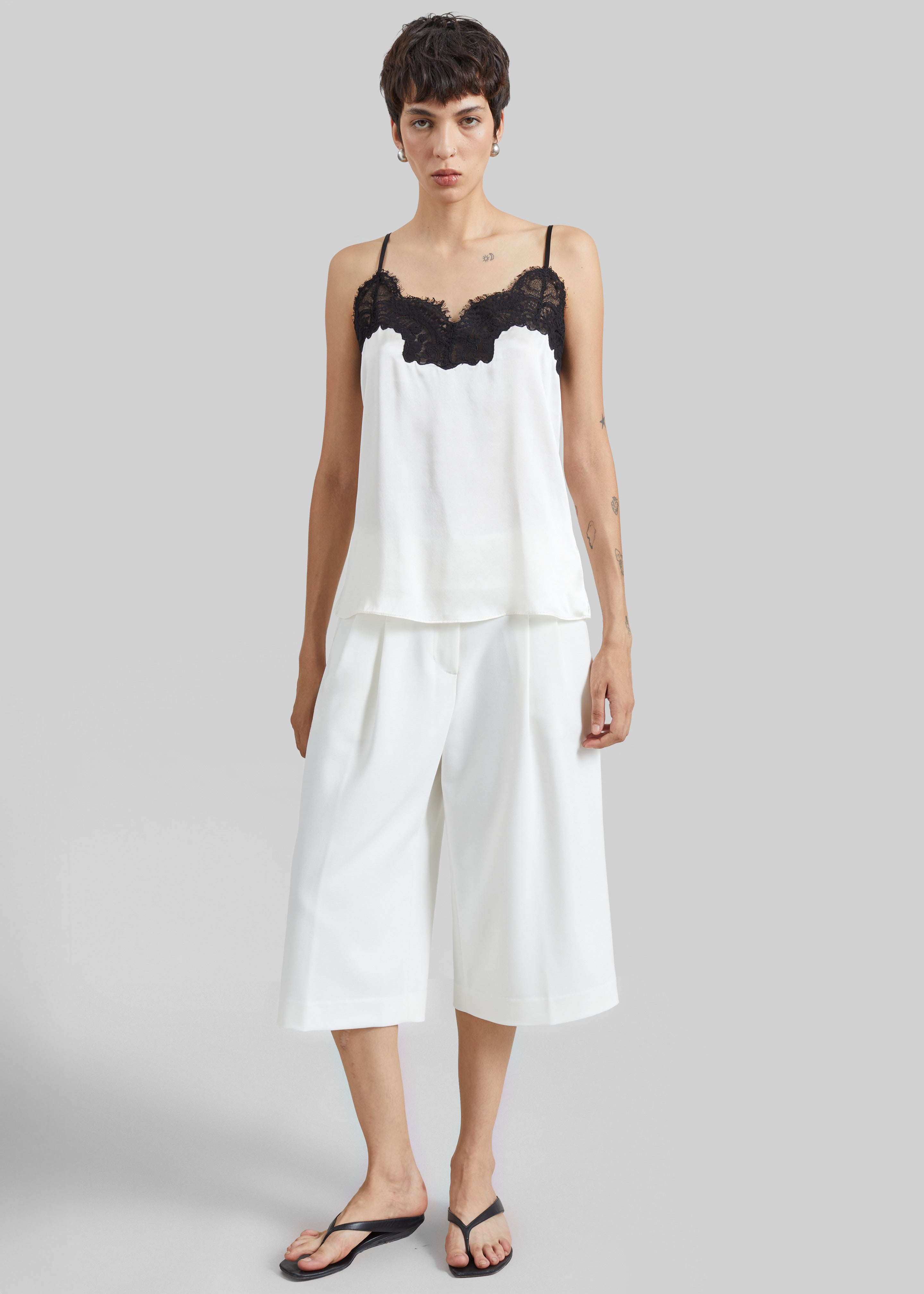 CO Lace Silk Camisole - Ivory - 4
