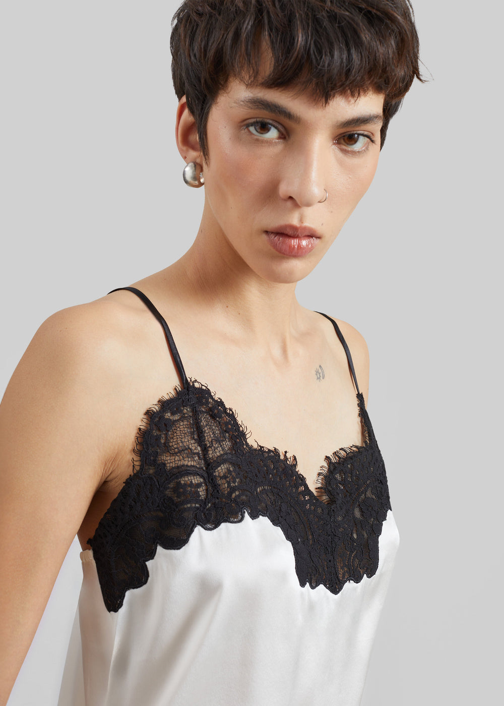 CO Lace Silk Camisole - Ivory - 1