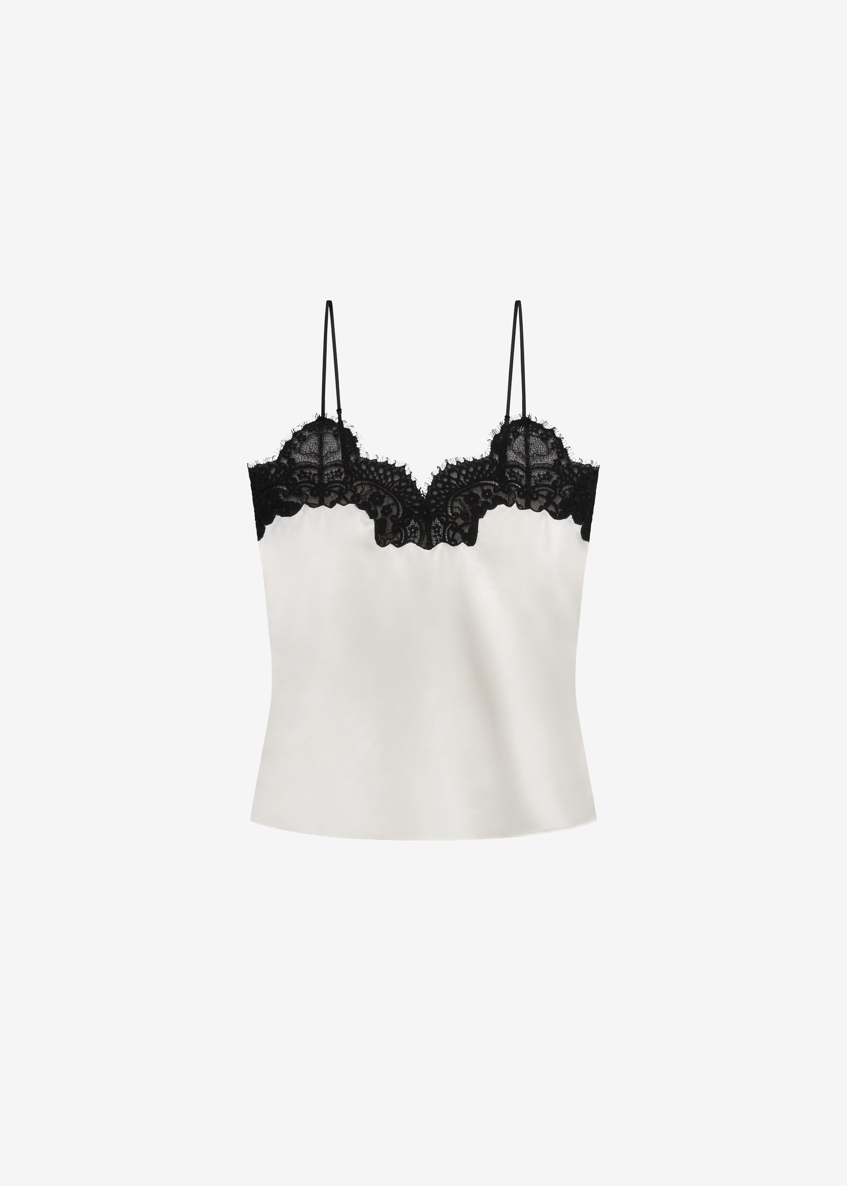 CO Lace Silk Camisole - Ivory - 6