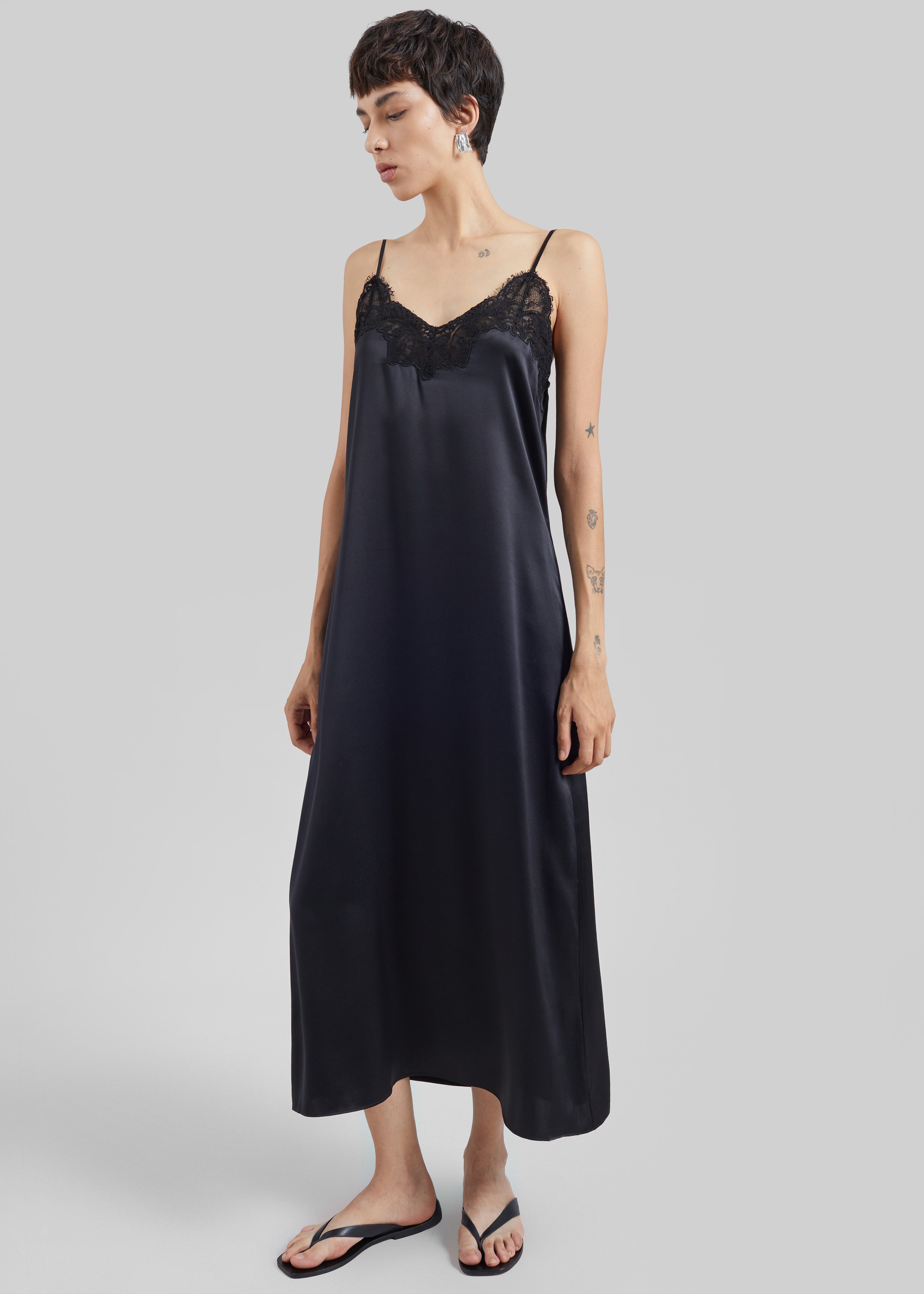 CO Lace Cami Dress - Black - 3