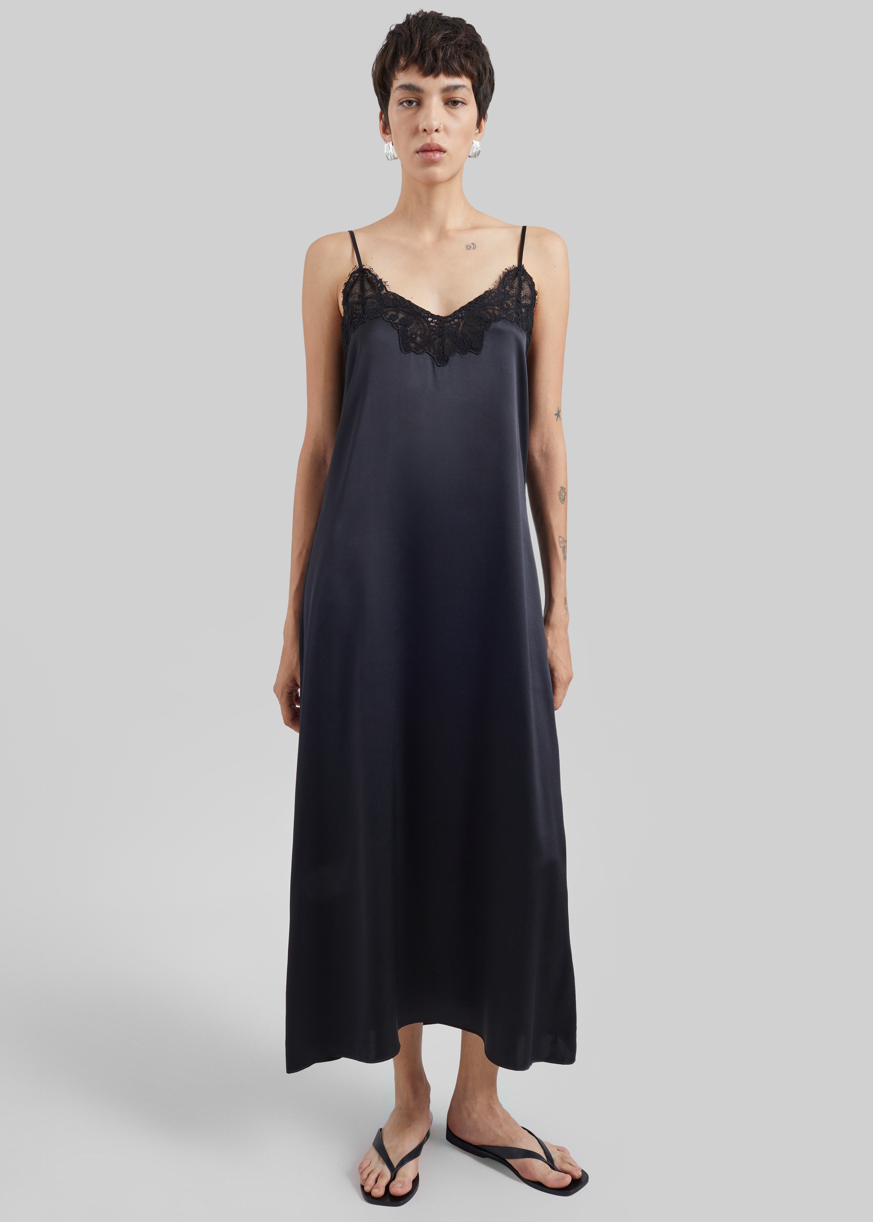 CO Lace Cami Dress - Black - 1