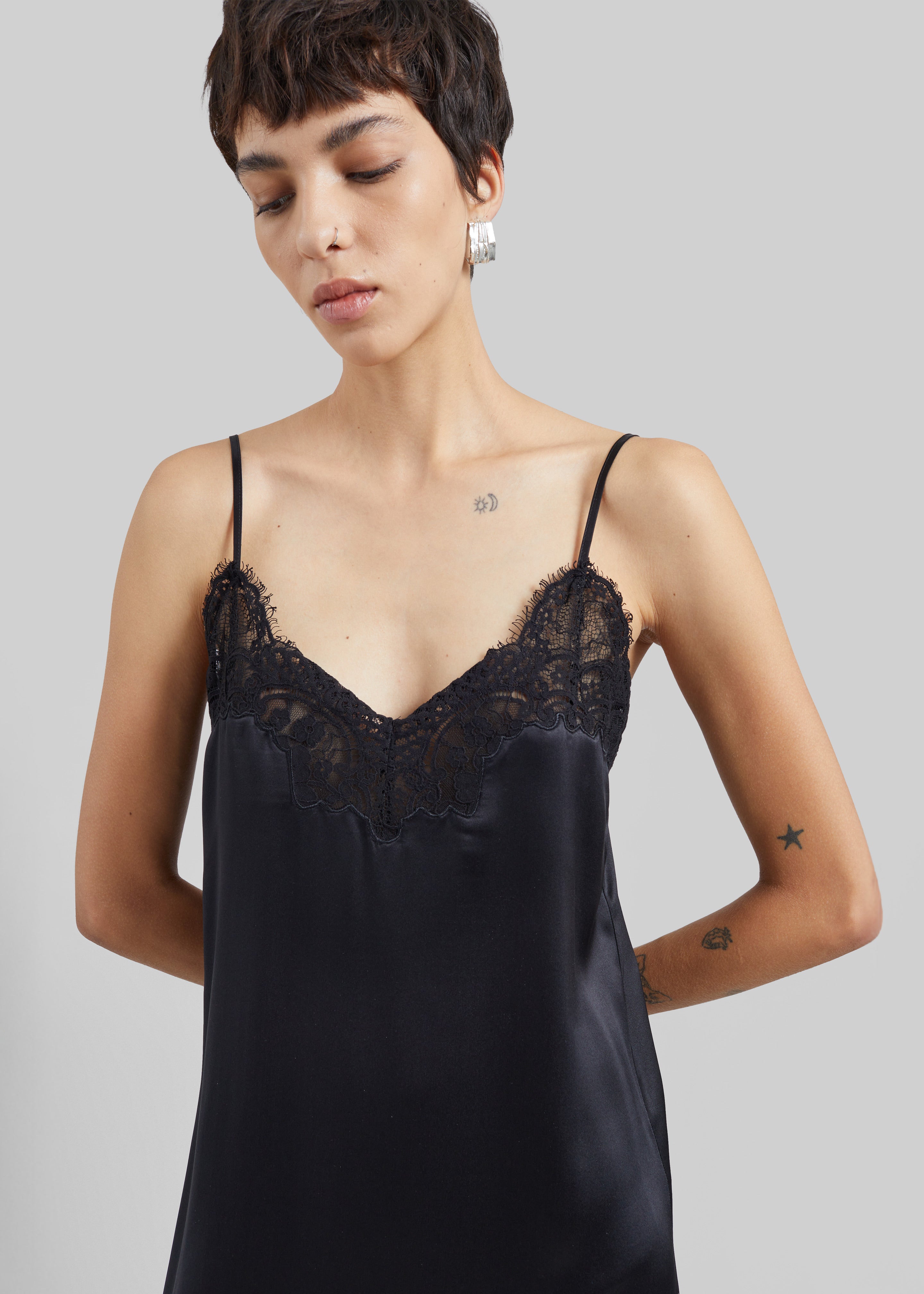 CO Lace Cami Dress - Black - 2
