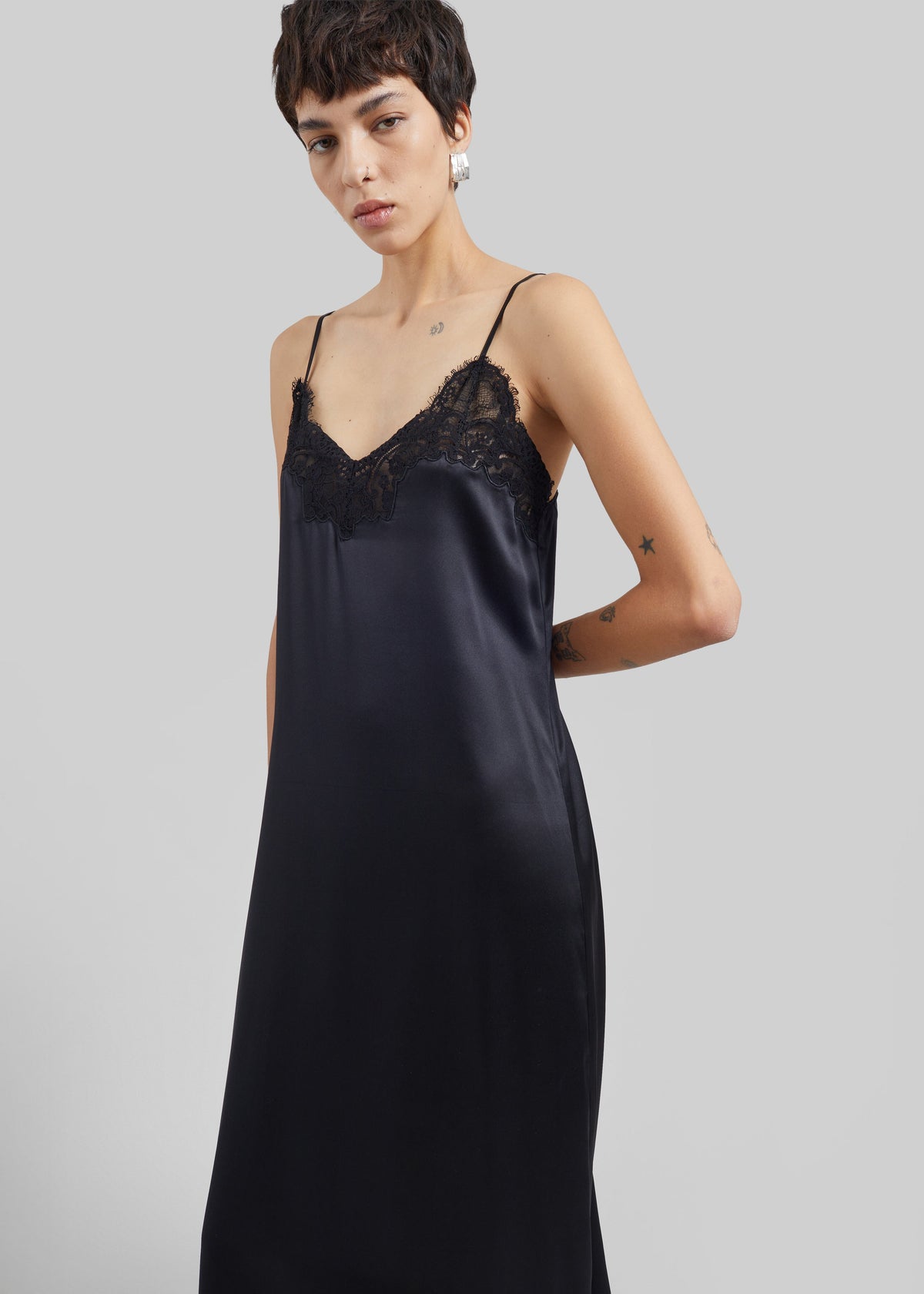 CO Lace Cami Dress - Black - 4