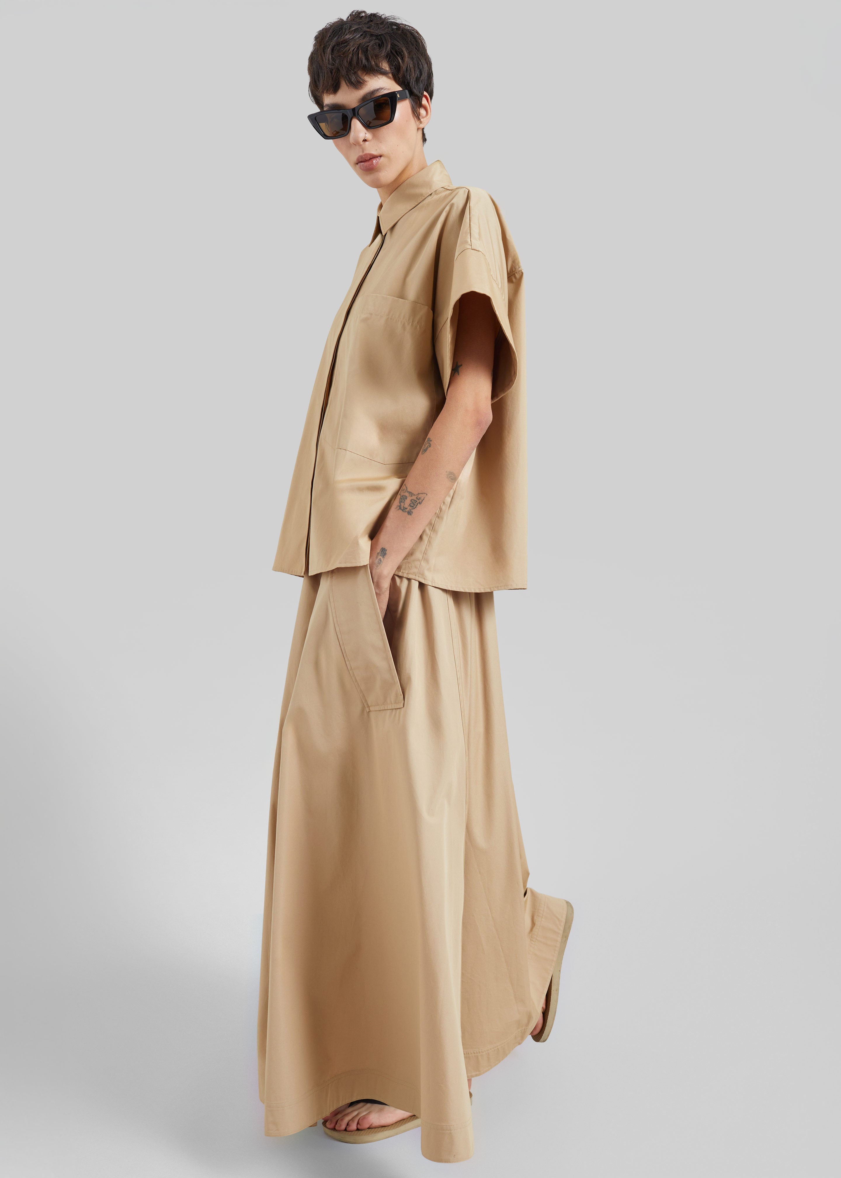 CO jupe parachute - Camel - 5
