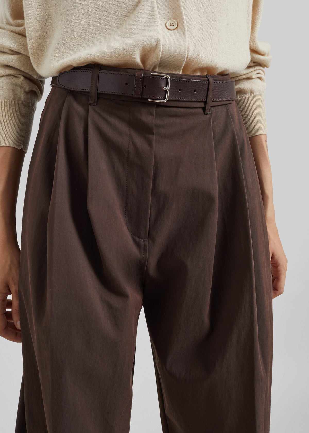 CO Pleated Pants - Chocolate - 4
