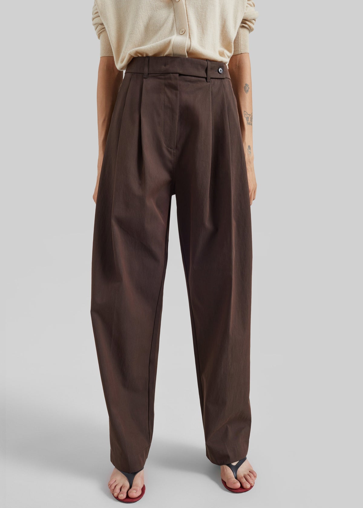 CO Pleated Pants - Chocolate - 2