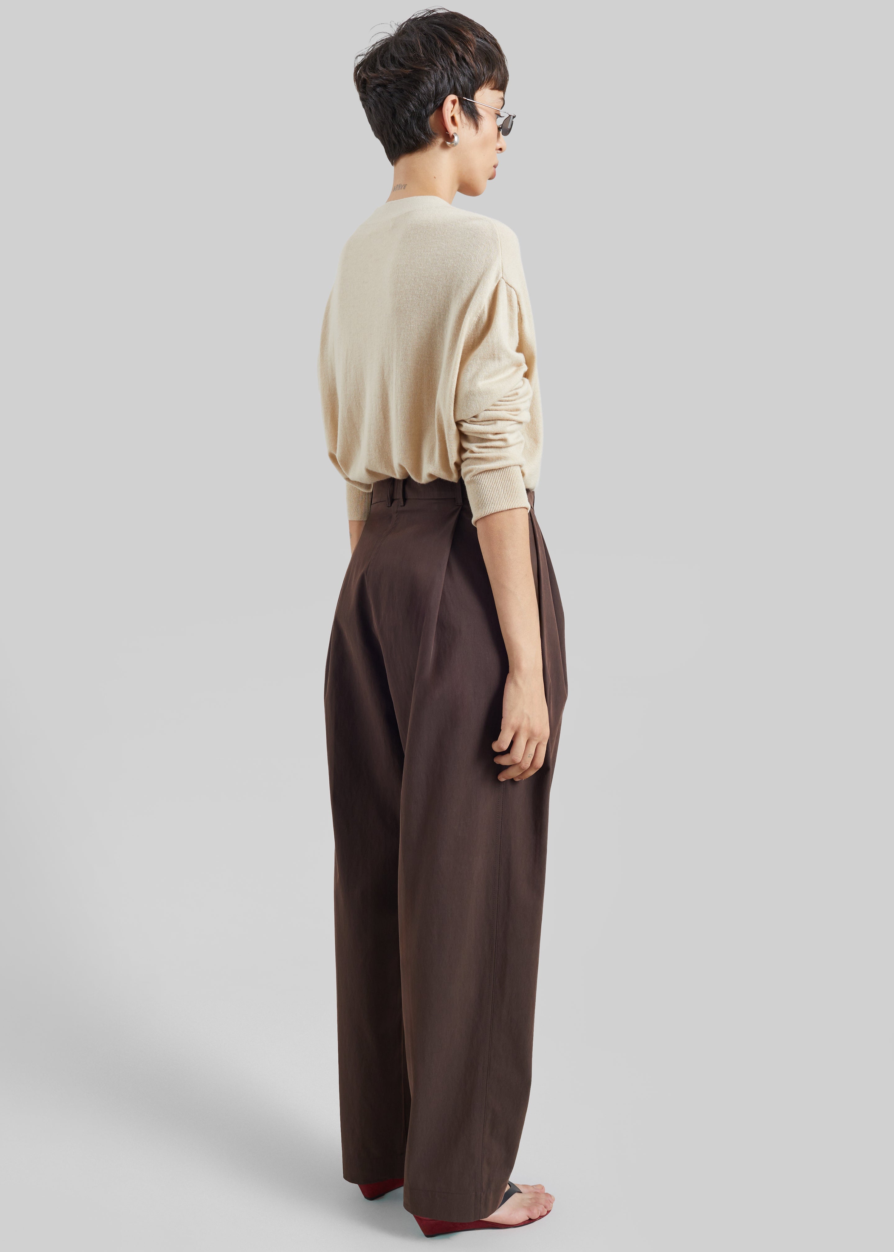 CO Pleated Pants - Chocolate - 5