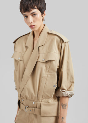 CO Tapered Sports Jacket - Camel