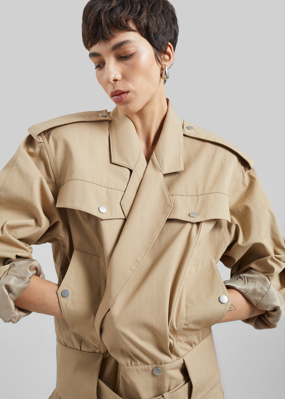 CO Tapered Sports Jacket - Camel - 1