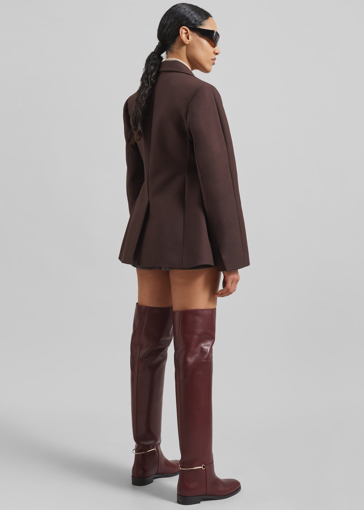 Colette Hourglass Blazer - Dark Brown - 7