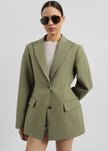 Colette Hourglass Blazer - Khaki