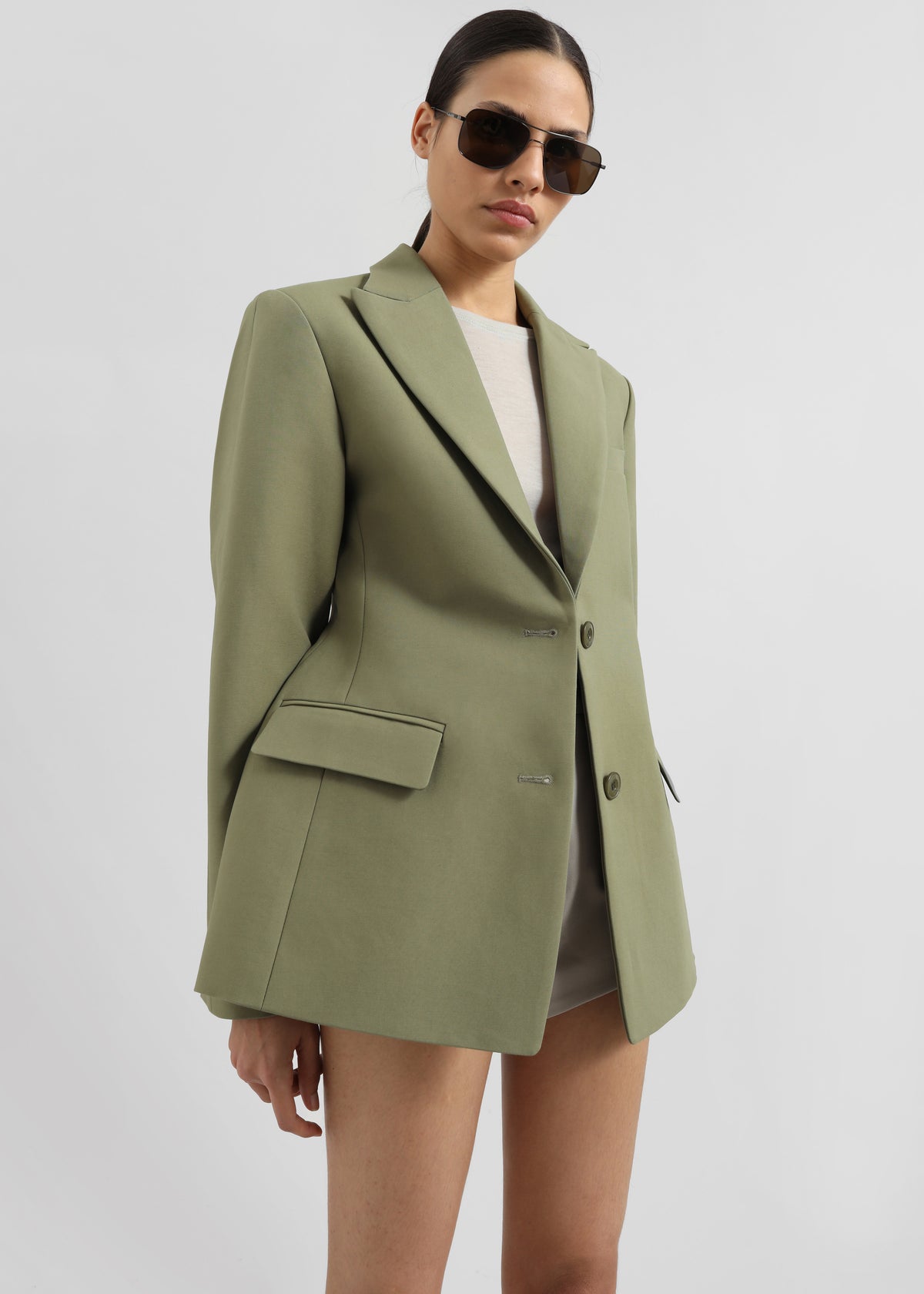 Colette Hourglass Blazer - Khaki - 10