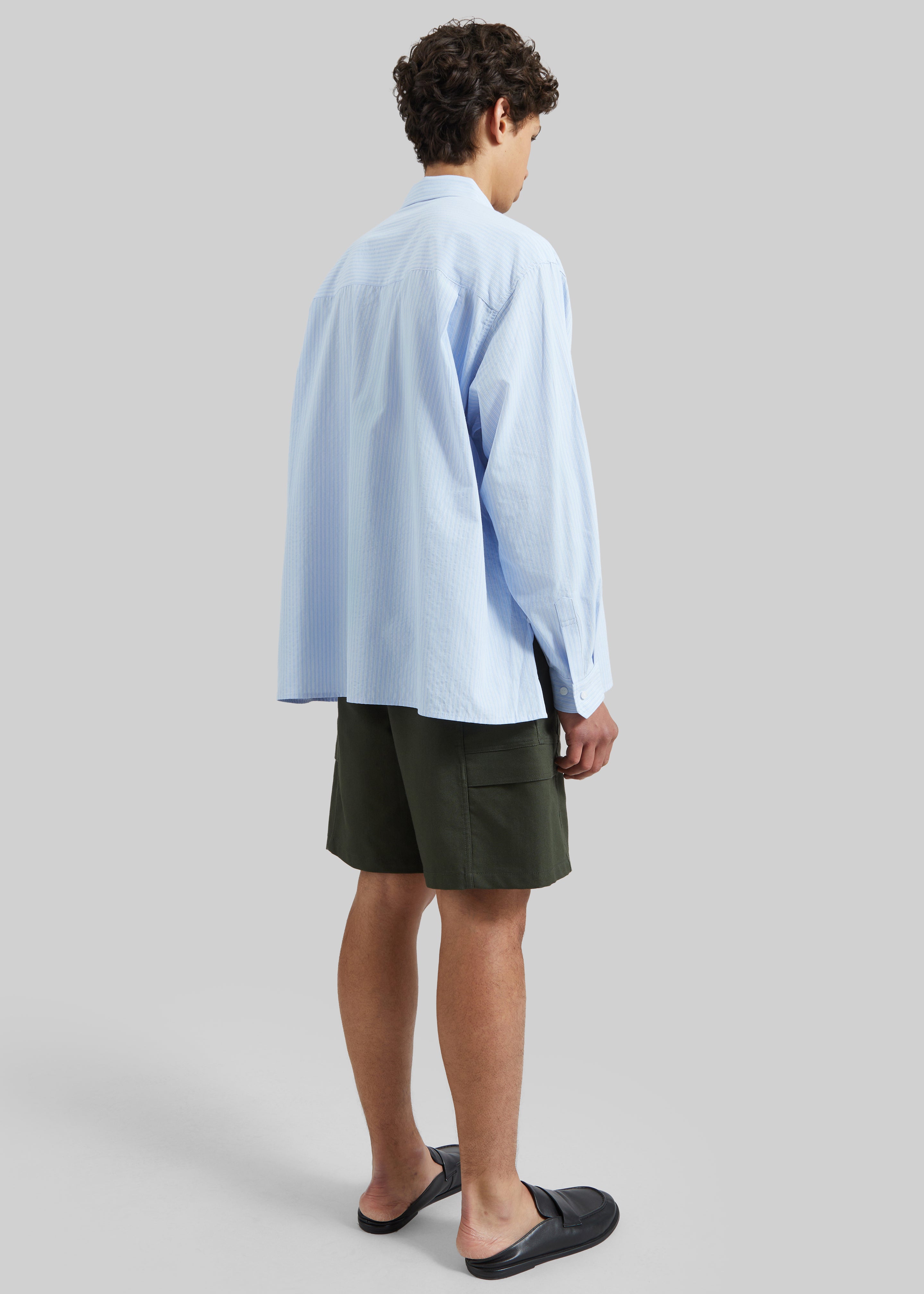 Colhame Adjustable Hem Shirt - Blue/White Stripe - 8